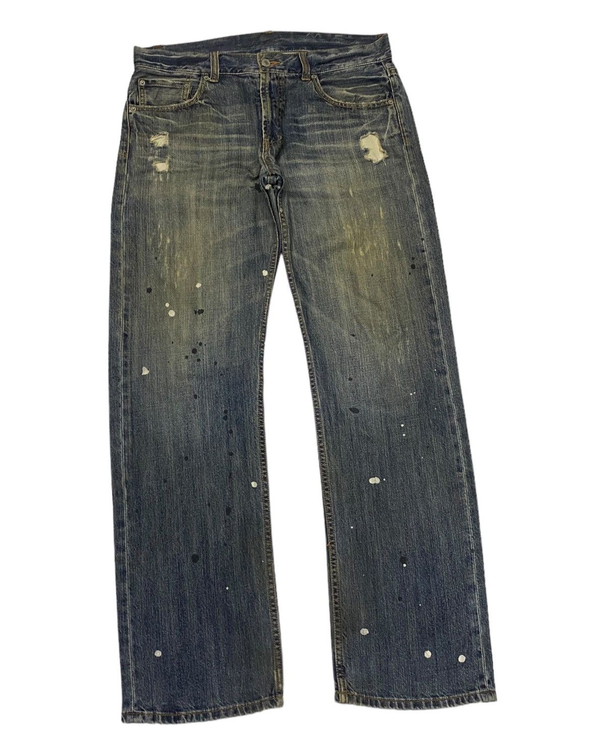 Hysteric Glamour × Japanese Brand 🔥RARE BAGGY JAPANESE PAINTER JEANS DISTRESSED DENIM JEANS Size US 35 - 2 Thumbnail