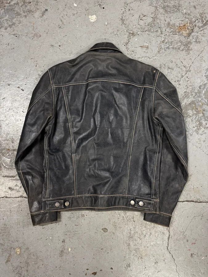 Iceberg 2000s Iceberg Trucker Grey Leather Jacket Size US S / EU 44-46 / 1 - 4 Thumbnail