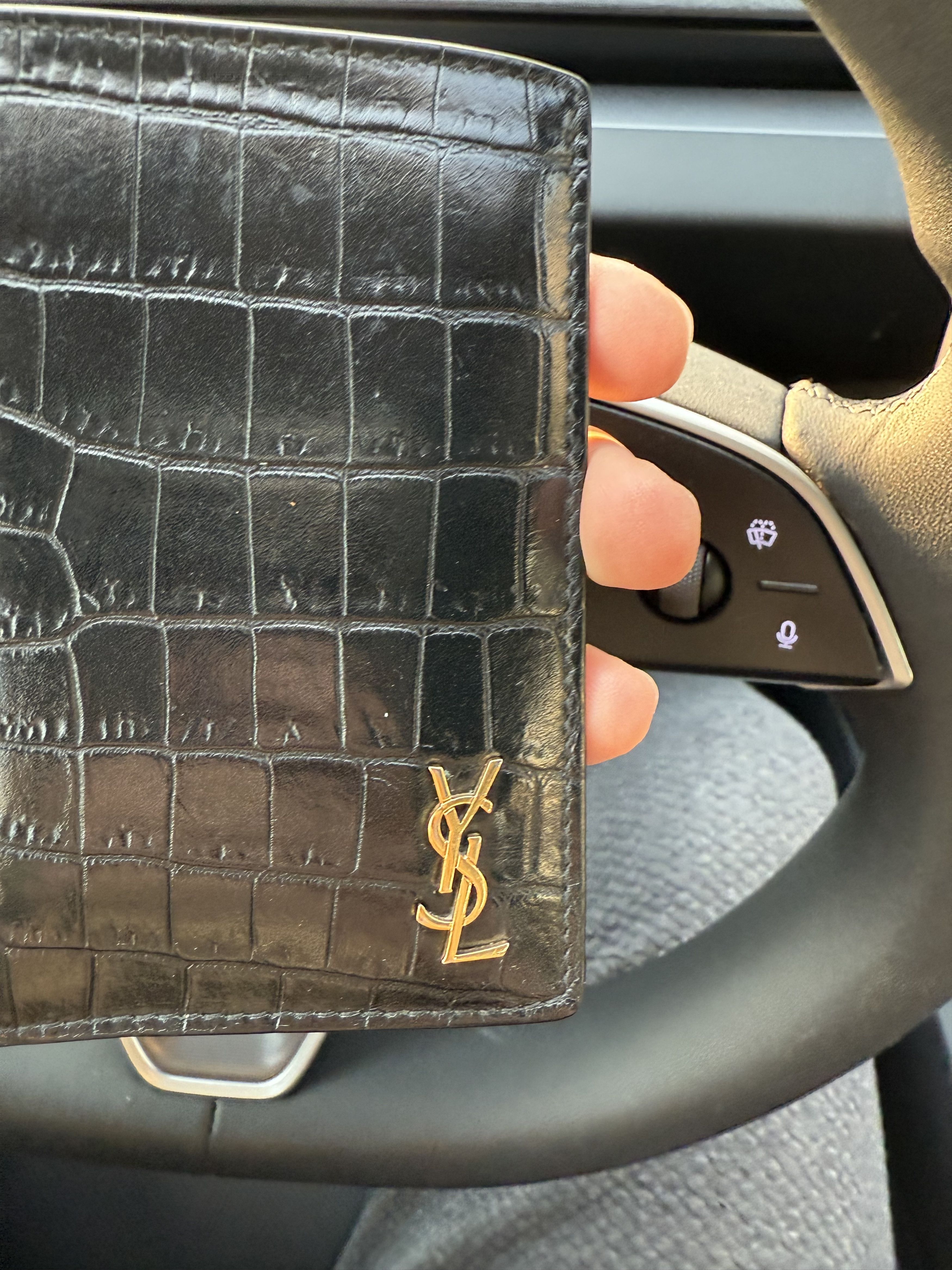 Saint Laurent Paris Crocodile Leather Wallet Size ONE SIZE - 10 Thumbnail