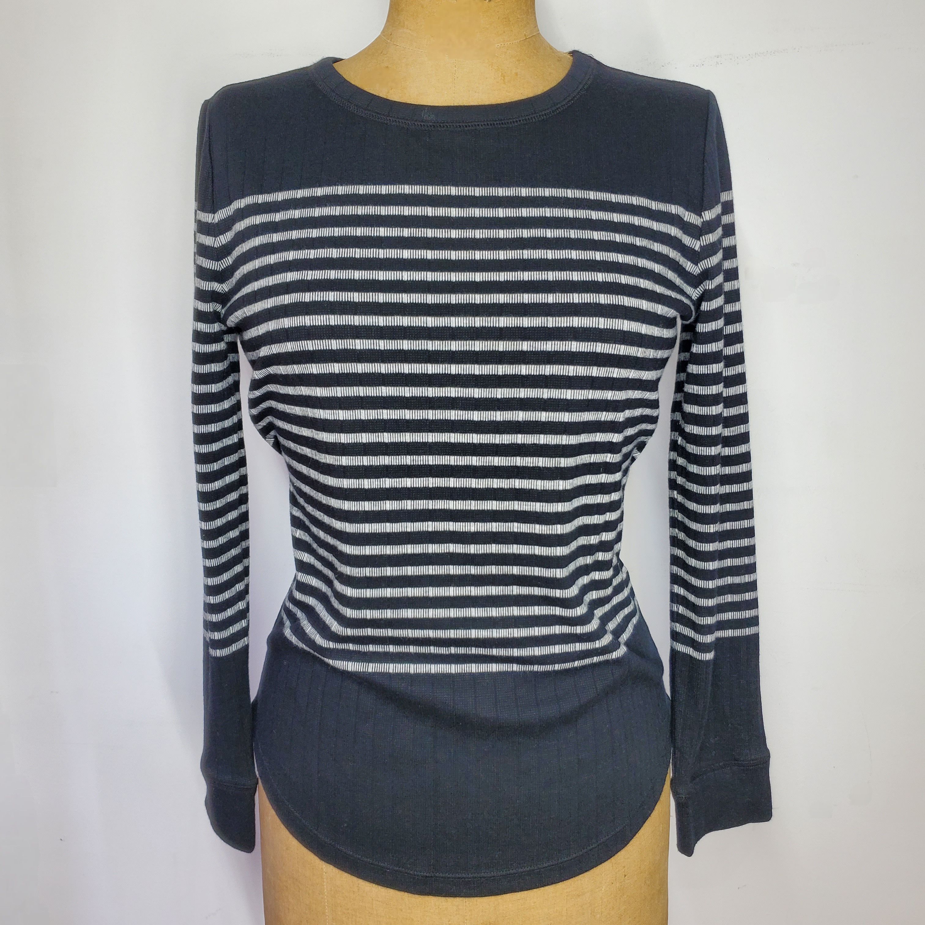 Talbots T by Talbots Size M Sweater Crew Neck Black White Stripe Size M / US 6-8 / IT 42-44 - 1 Thumbnail