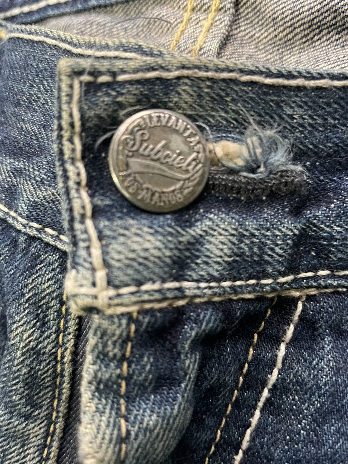 Japanese Brand Subciety Selvedge Distresed Denim Size US 34 / EU 50 - 23 Thumbnail