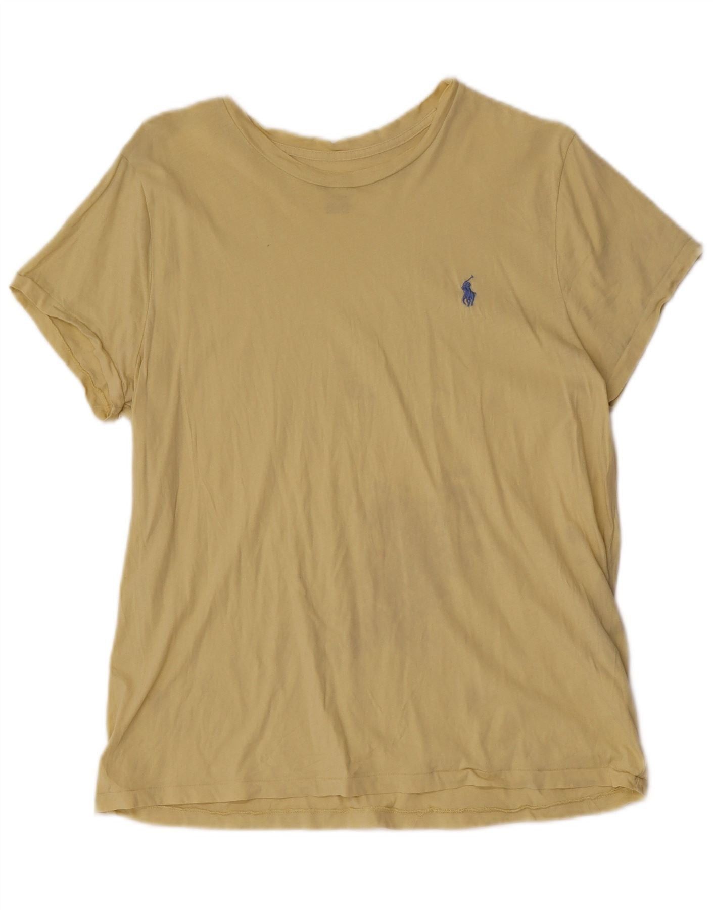Polo Ralph Lauren Womens T-Shirt Top UK 14 Large Yellow Cotton Size S / US 4 / IT 40 - 1 Thumbnail