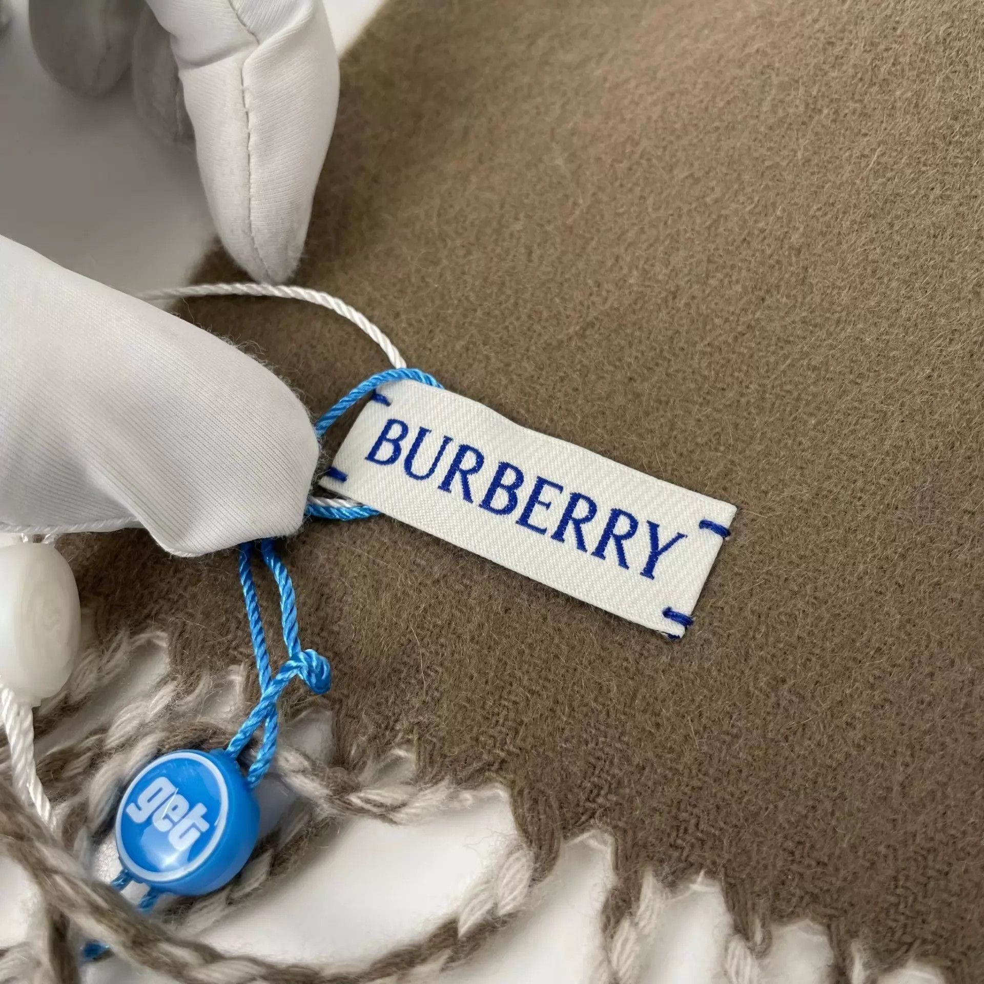 Burberry Burberry Cashmere Double-Faced Horseferry Scarf Gray 168/30 Size ONE SIZE - 5 Thumbnail