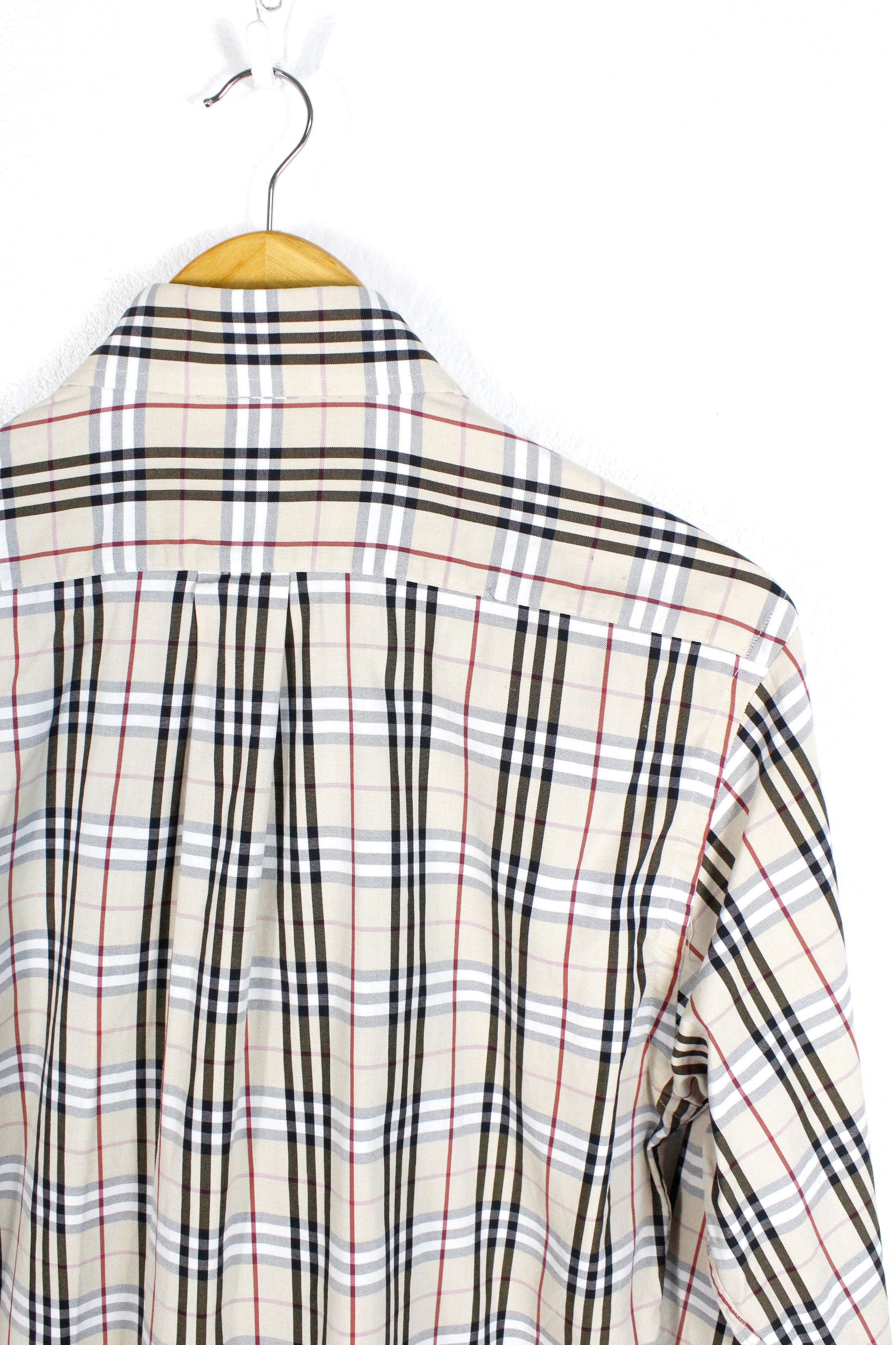 Burberry Burberry Nova Check Beige Logo Classic Oxford Shirt 39 size Size US L / EU 52-54 / 3 - 6 Thumbnail