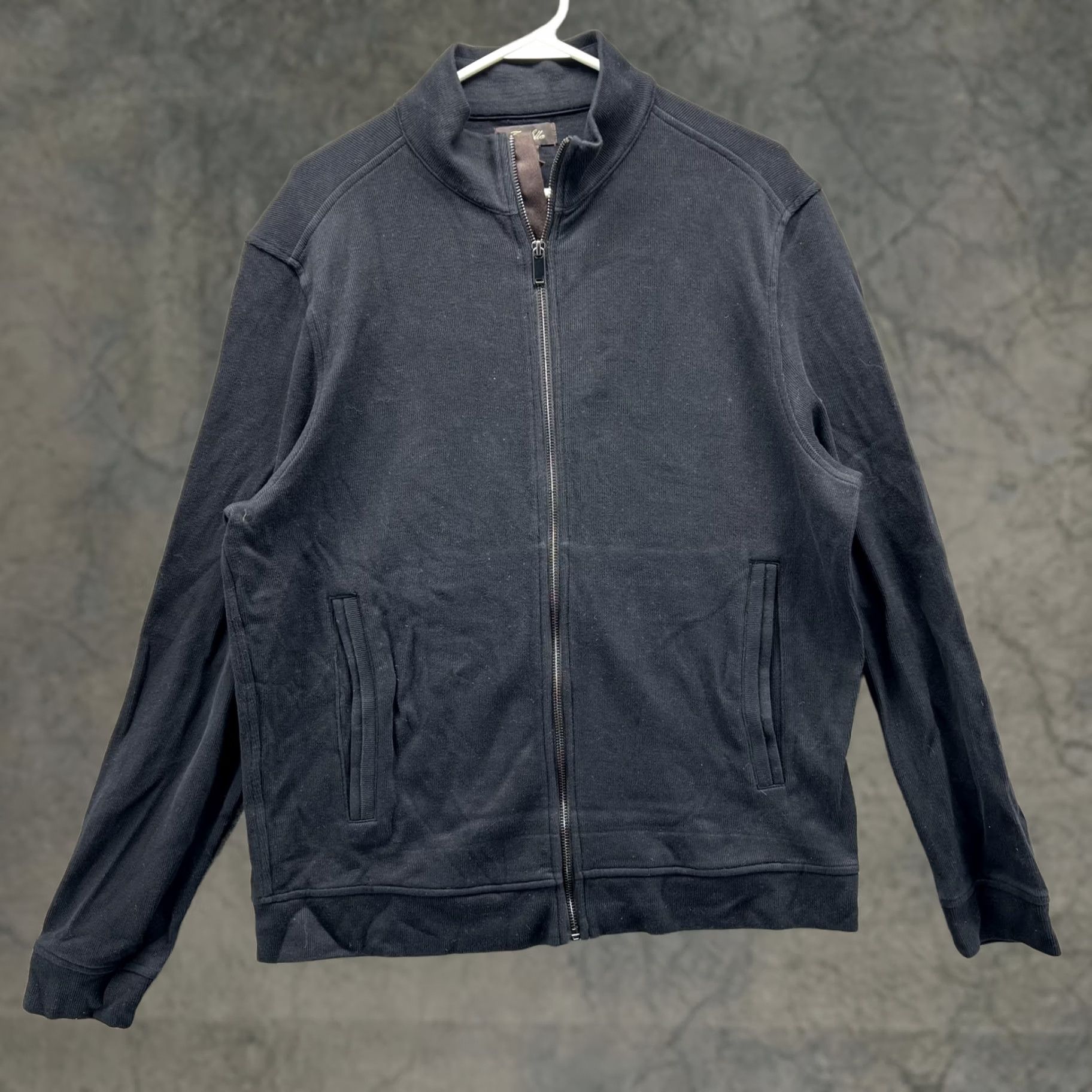 Tasso Elba Tasso Elba Jacket Mens Large Black Cotton Full Zip Bomber Pockets Unlined Casual Size US L / EU 52-54 / 3 - 1 Thumbnail