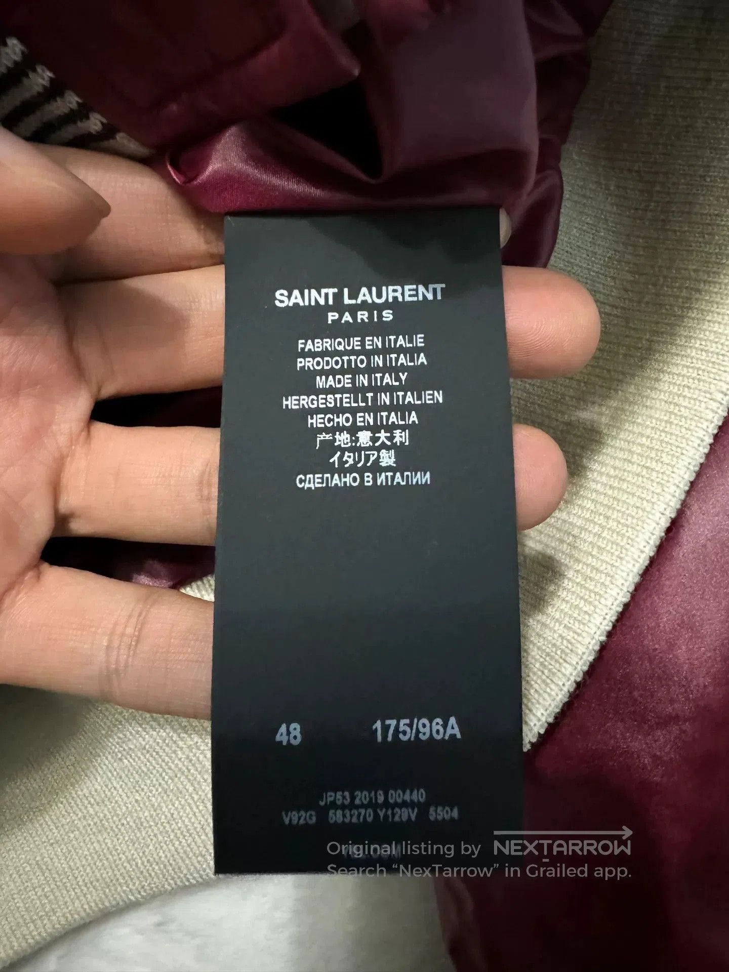 Saint Laurent Paris Saint Laurent YSL Red Baseball Jacket. Size US M / EU 48-50 / 2 - 4 Thumbnail
