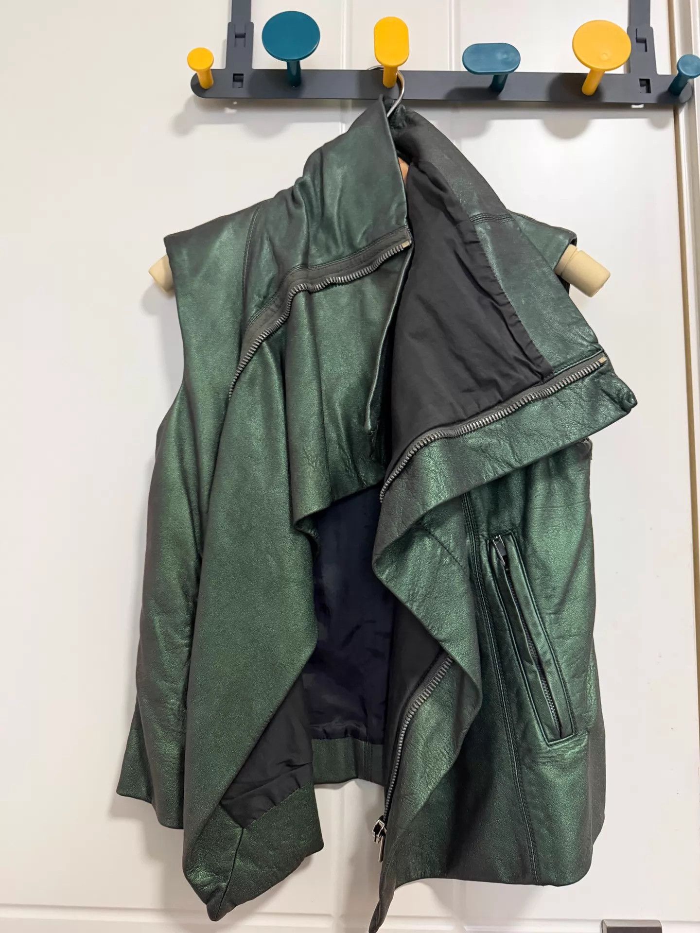 Rick Owens Rick Owens Metallic Green Lambskin Vest 34 Unused Size XS / US 0-2 / IT 36-38 - 3 Thumbnail