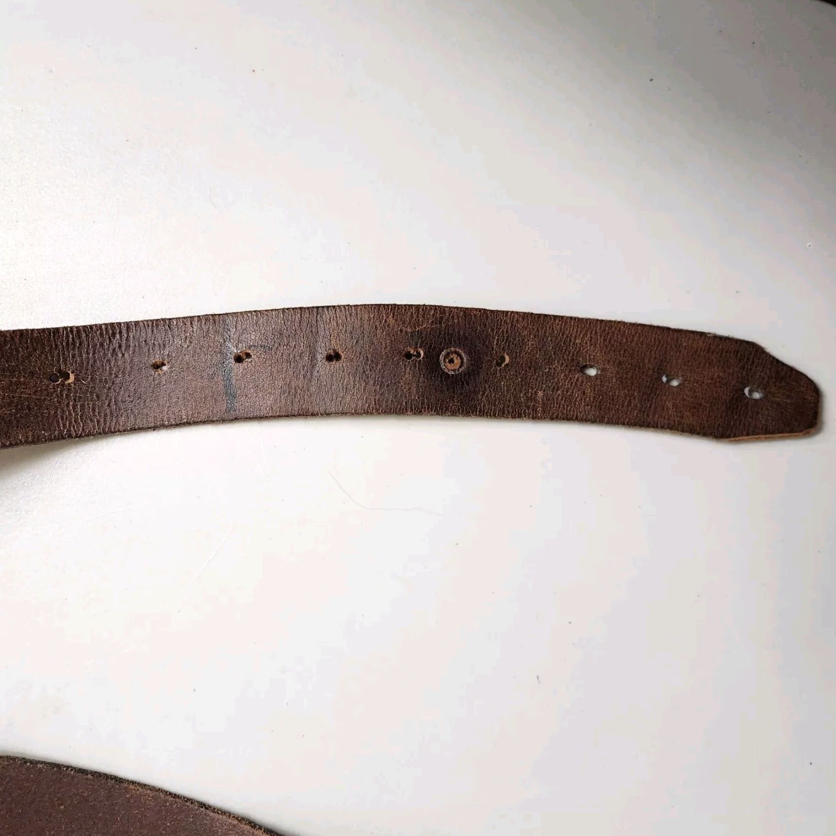 Vintage VINTAGE Remington Belt Mens Leather Brown 12 GA Western Buckle Adjustable 50 52 3X Brass Hardware Size ONE SIZE - 4 Thumbnail