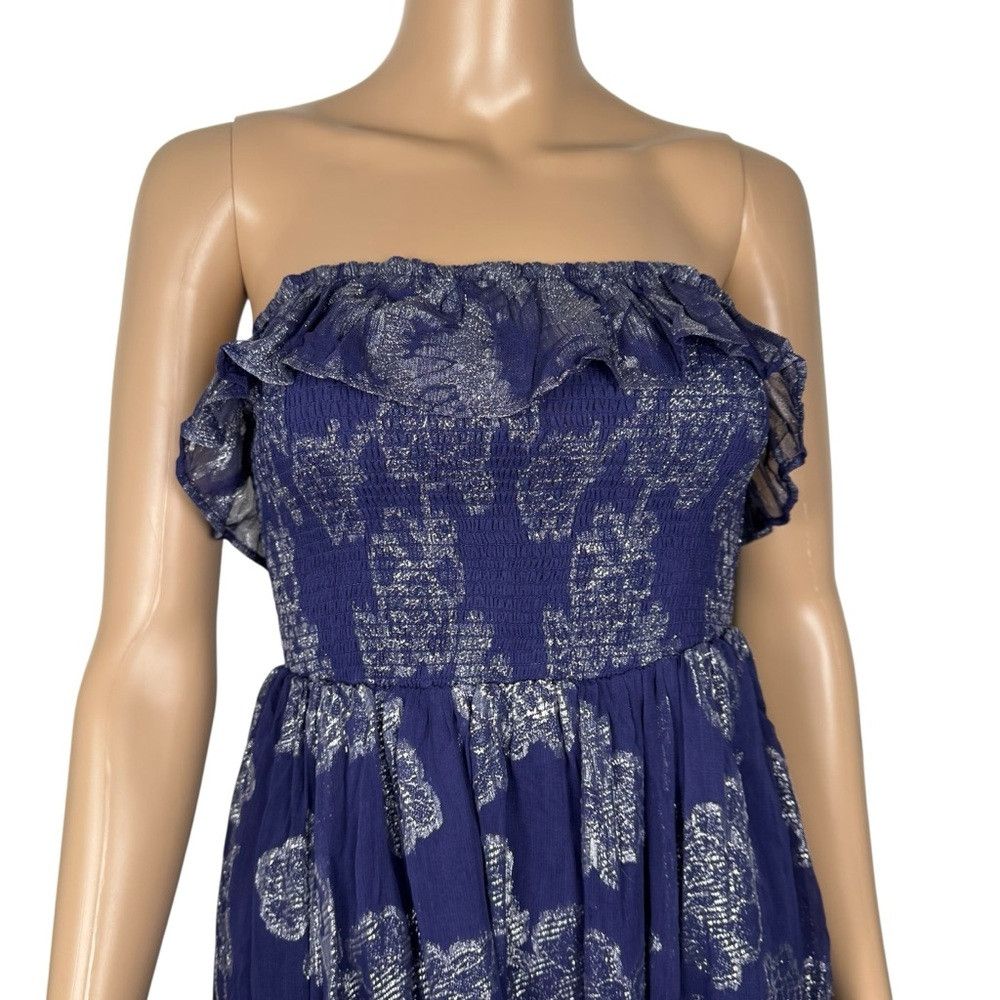 Free People New Free People Gardenia Blue Floral Mini Dress Size XS Size XS / US 0-2 / IT 36-38 - 4 Thumbnail