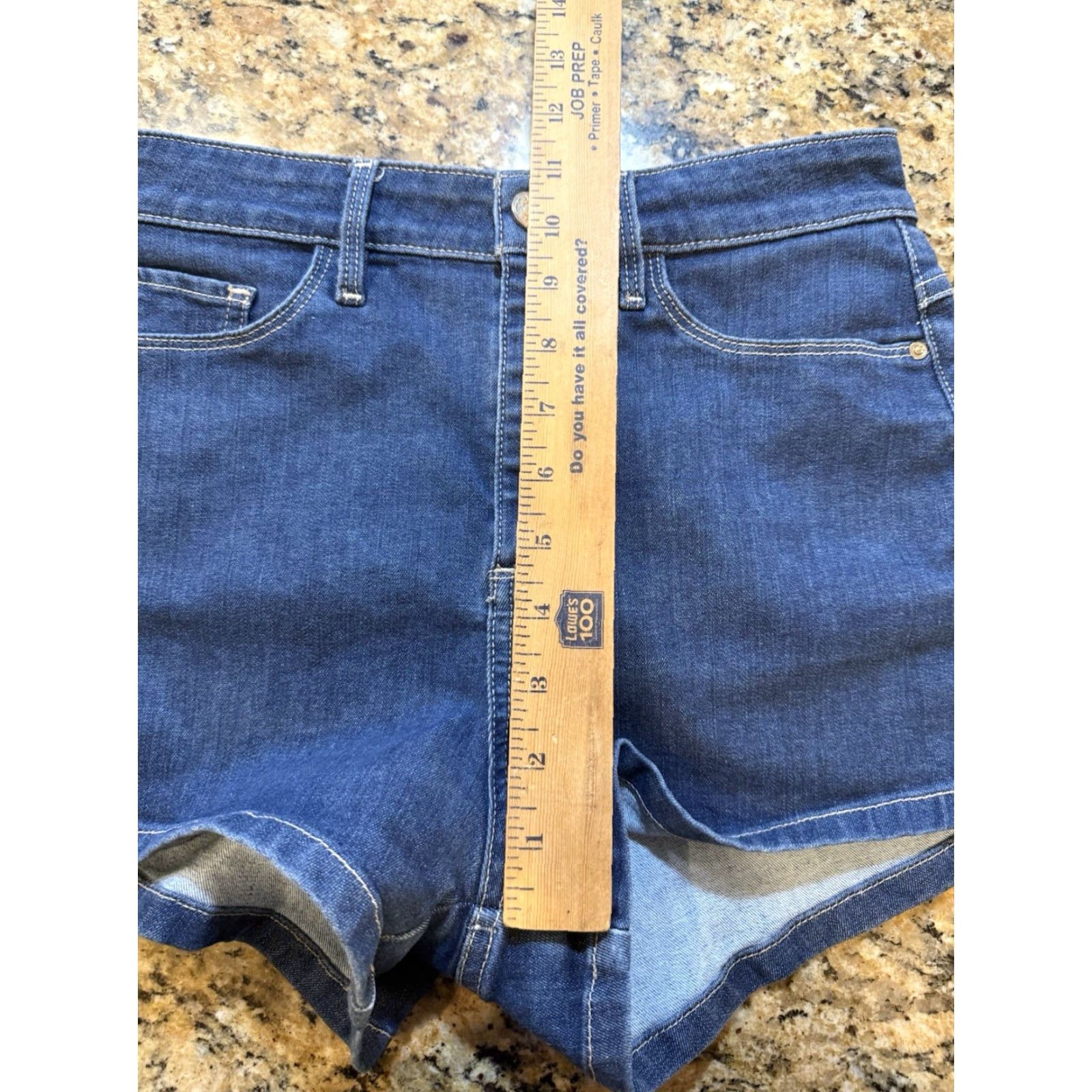 Guess GUESS Women's Denim Blue Jean High Waisted Shorts 27 Regular Cotton Blend Zip Rise High Shorts Women, 27, Blue Size 27" / US 4 / IT 40 - 6 Thumbnail