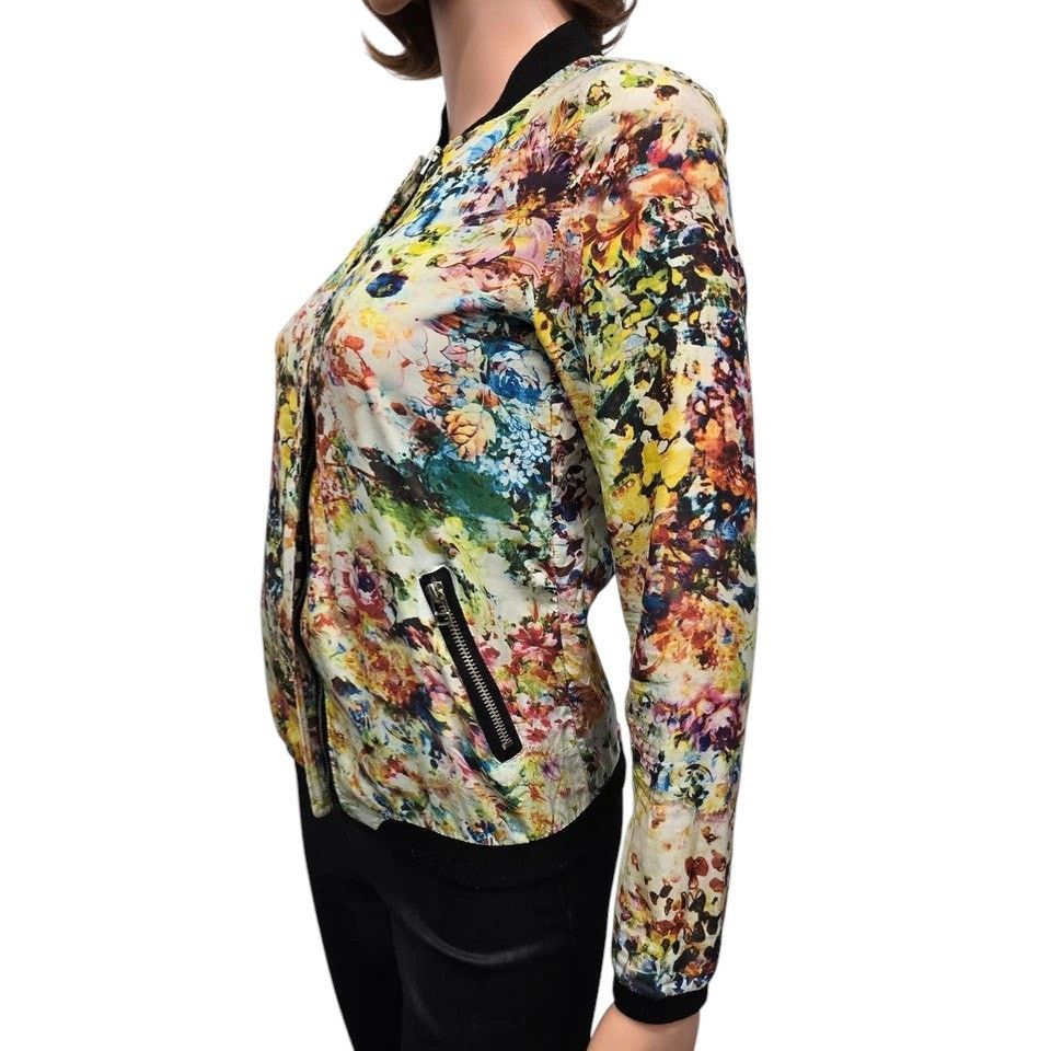 ZAPA Zapa Woman Floral Bomber Jacket Full zip S Lightweight Size S / US 4 / IT 40 - 7 Thumbnail