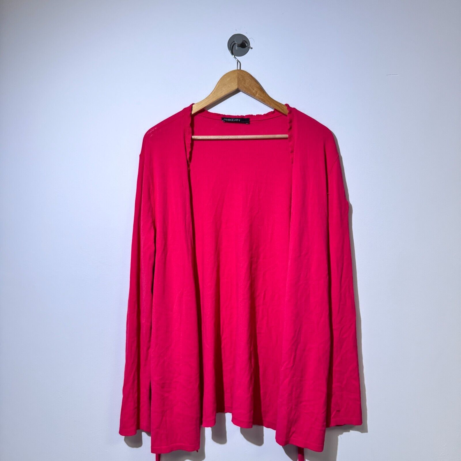 Vintage Marc Cain Pink Red Viscose Cardigan Sweater Size L 90s Y2K Size US L / EU 52-54 / 3 - 1 Thumbnail