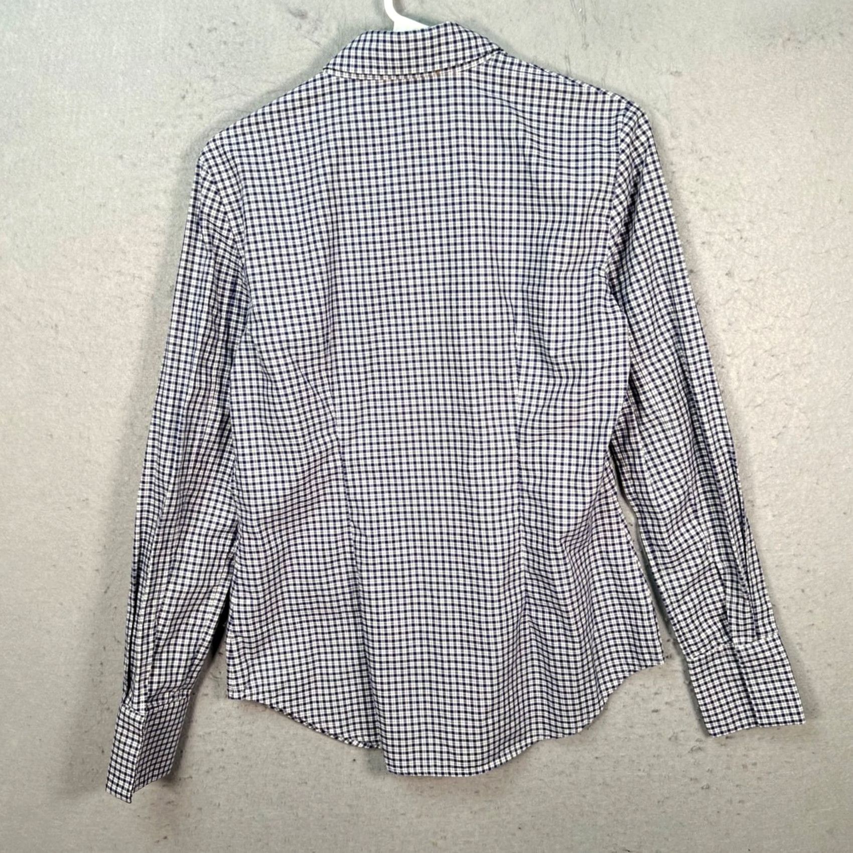 Theory Theory Button-Up Shirt Cotton Long Sleeve Blue & White Checkered Womens Medium Size M / US 6-8 / IT 42-44 - 2 Thumbnail