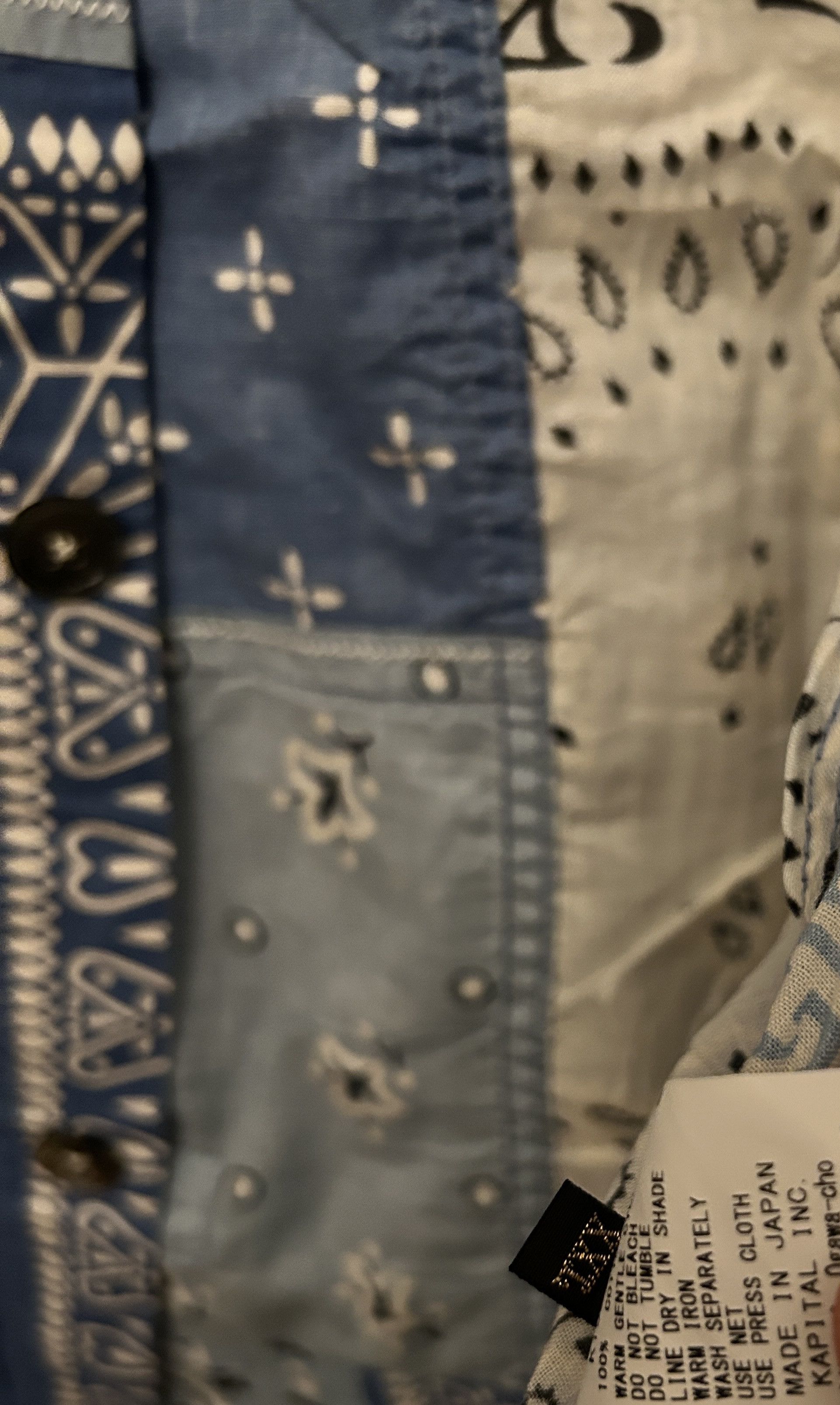 Kapital Kapital Kountry Patchwork Bandana Shirt Blue Size 5 Size US XL / EU 56 / 4 - 14 Thumbnail