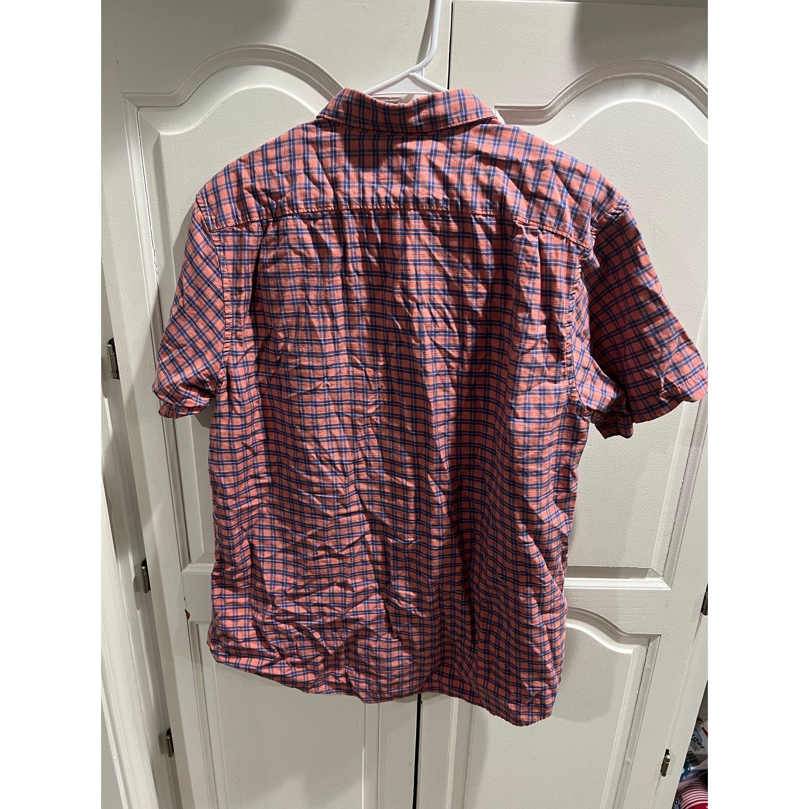 RVCA RVCA Slim Fit Short Sleeve Button Shirt XL Plaid Pink Blue Size US XL / EU 56 / 4 - 2 Thumbnail