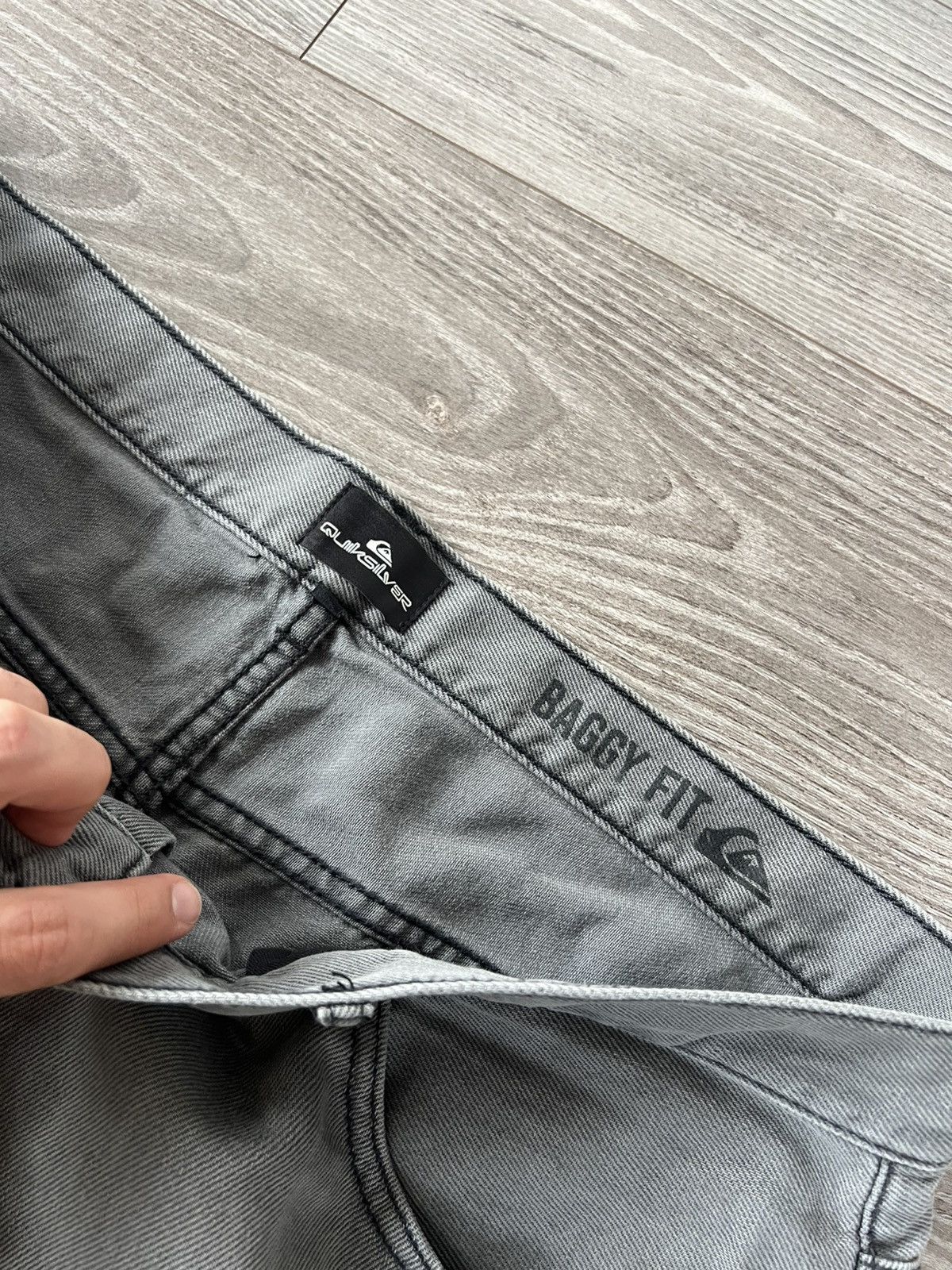 Quiksilver Archival Sk8 Quicksilver Opium Gray Baggy Jeans Shorts Size US 40 / EU 56 - 13 Thumbnail