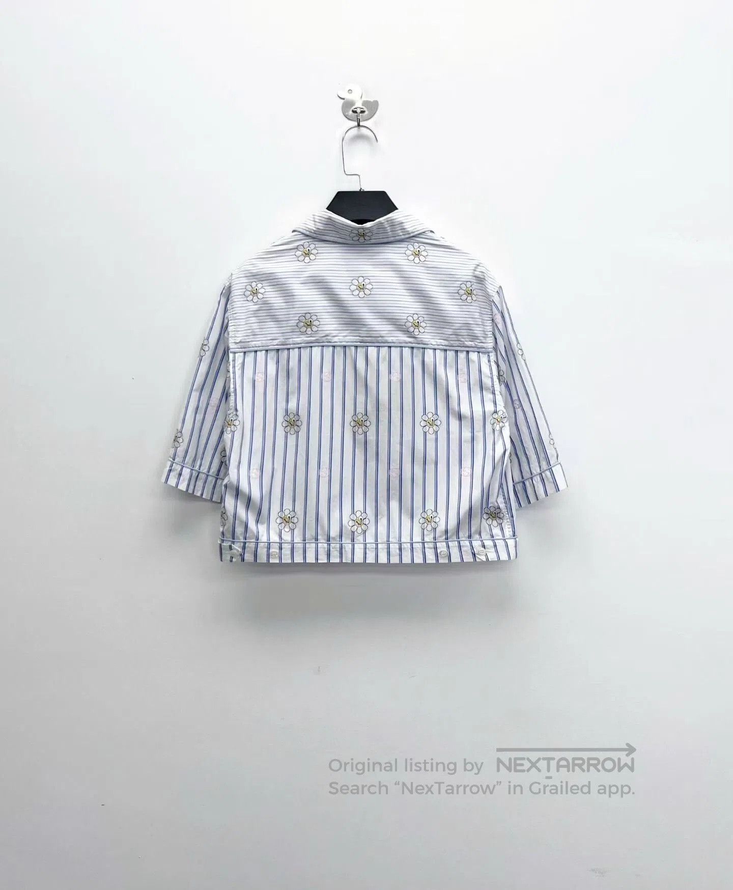 Other Gucci SS24 Blue Striped Daisy Jacket. Size S / US 4 / IT 40 - 2 Thumbnail