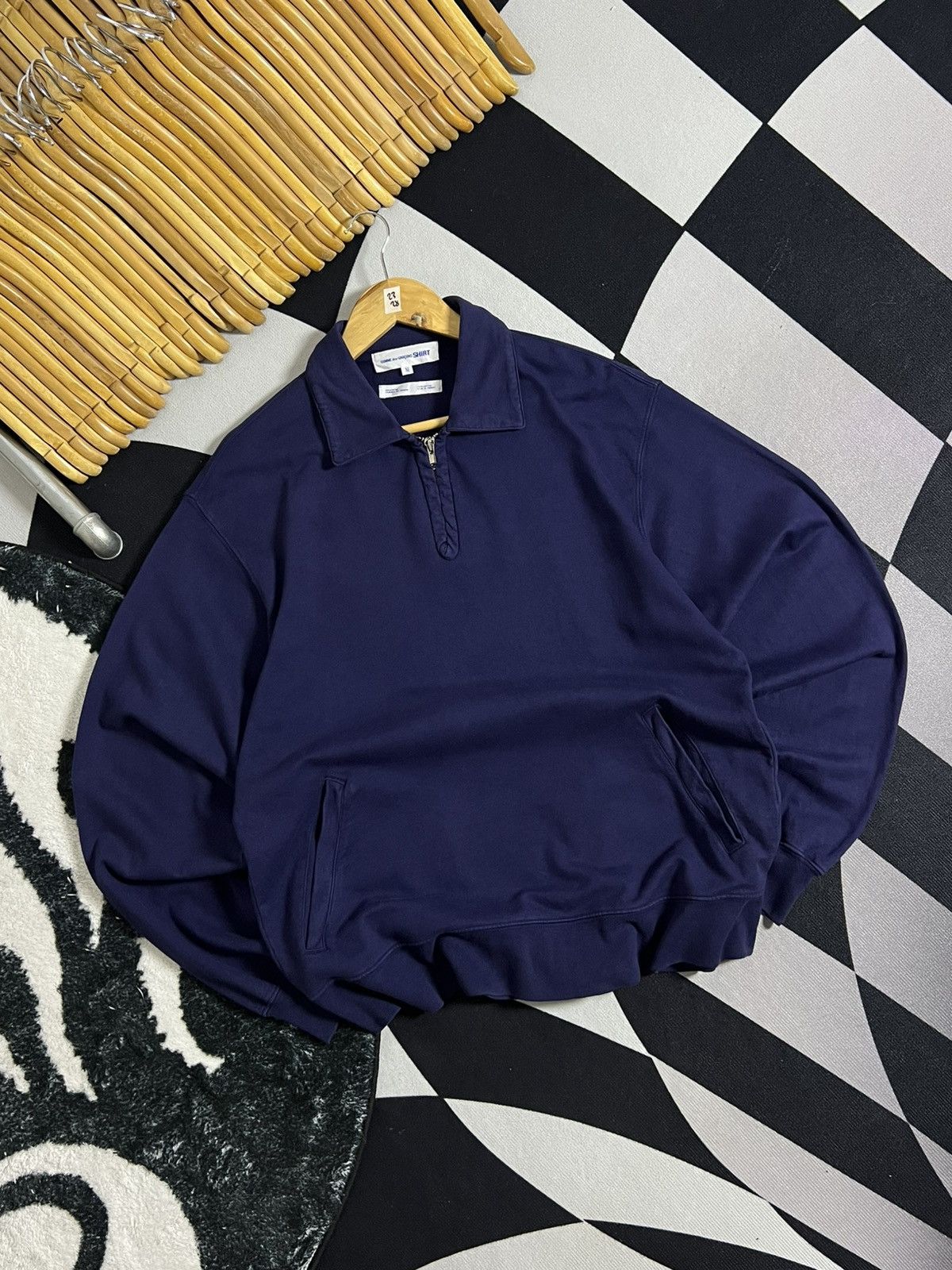 Other CDG by COMME DES GARCONS PLAIN HALF ZIPPER BAGGY SWEATSHIRT Size US L / EU 52-54 / 3 - 2 Thumbnail