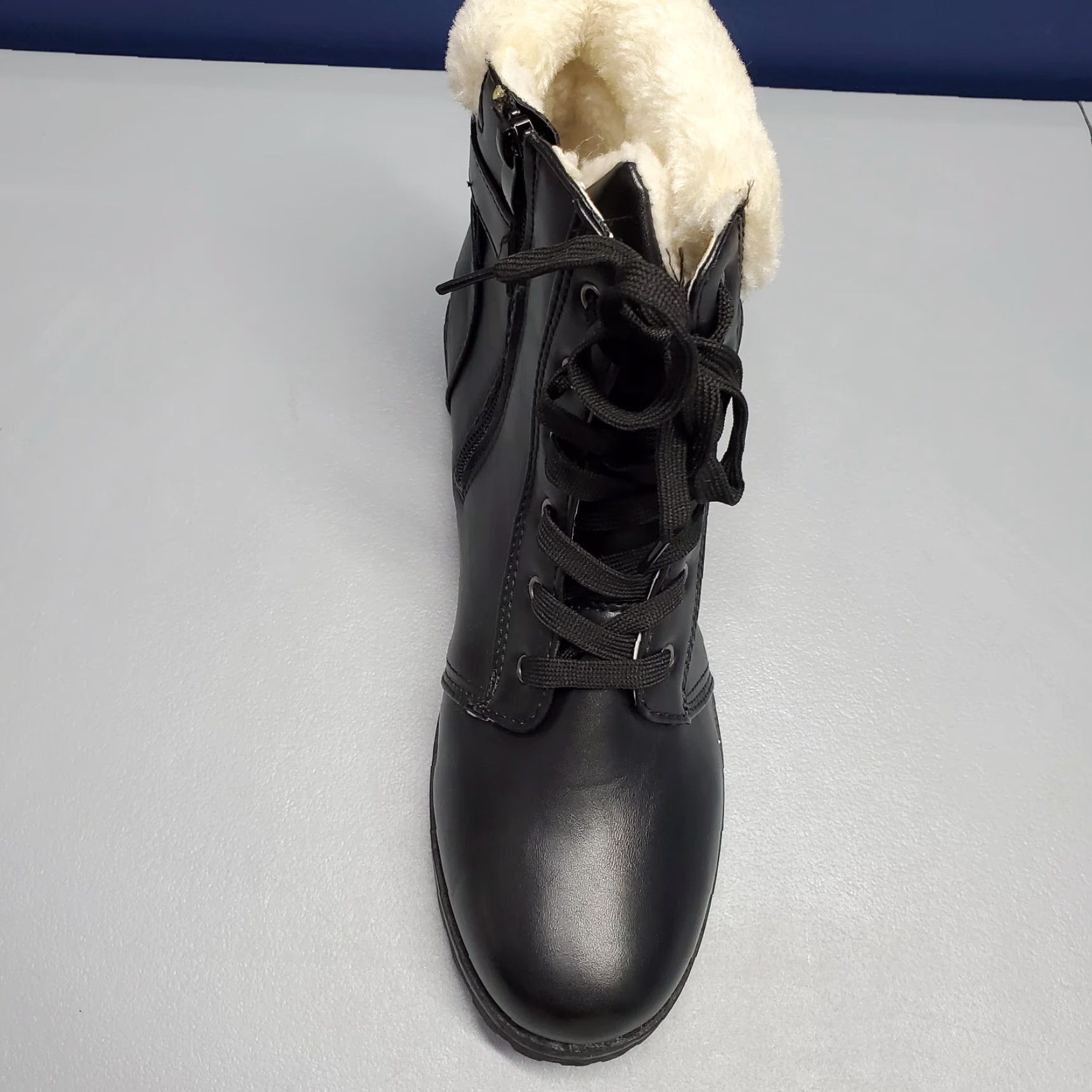 Vintage LAMO Park City Combat Winter Boots Womens Size 11 Black Faux Fur AW1765 Size L / US 10 / IT 46 - 6 Thumbnail