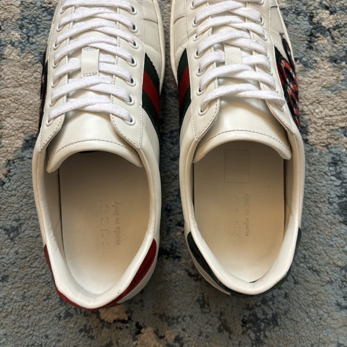 Gucci Gucci Ace Embroidered Leather Sneakers Size 8.5G Fits 10US Size US 10 / EU 43 - 4 Thumbnail