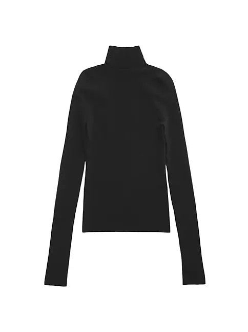 Balenciaga o1bcso1str1024 Tight Turtleneck Sweater in Black Size S / US 4 / IT 40 - 2 Thumbnail