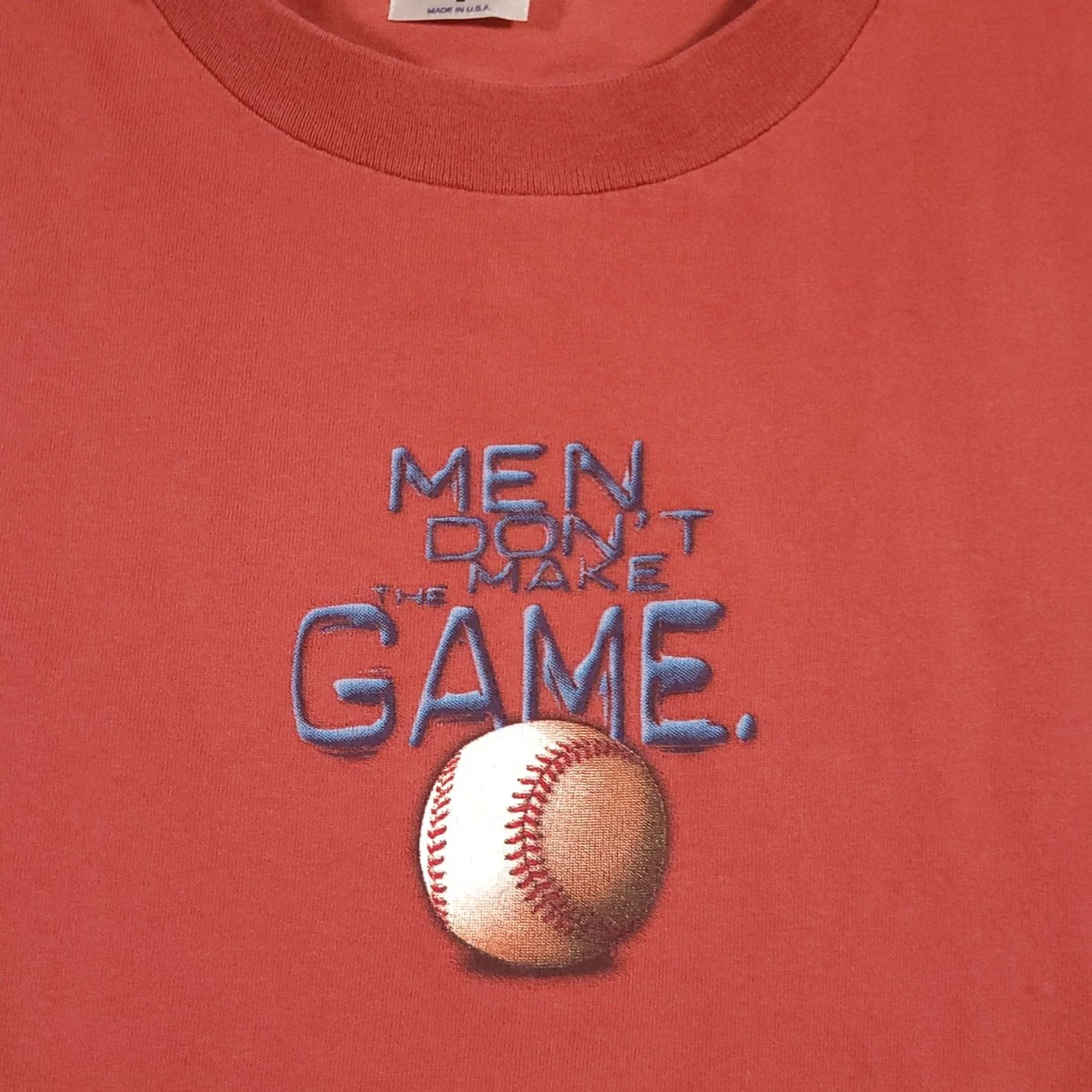 Bally VINTAGE Belton Big Ball Sports Shirt Mens Large Red Cotton Graphic 90s Baseball Tee Mens Size US L / EU 52-54 / 3 - 4 Thumbnail