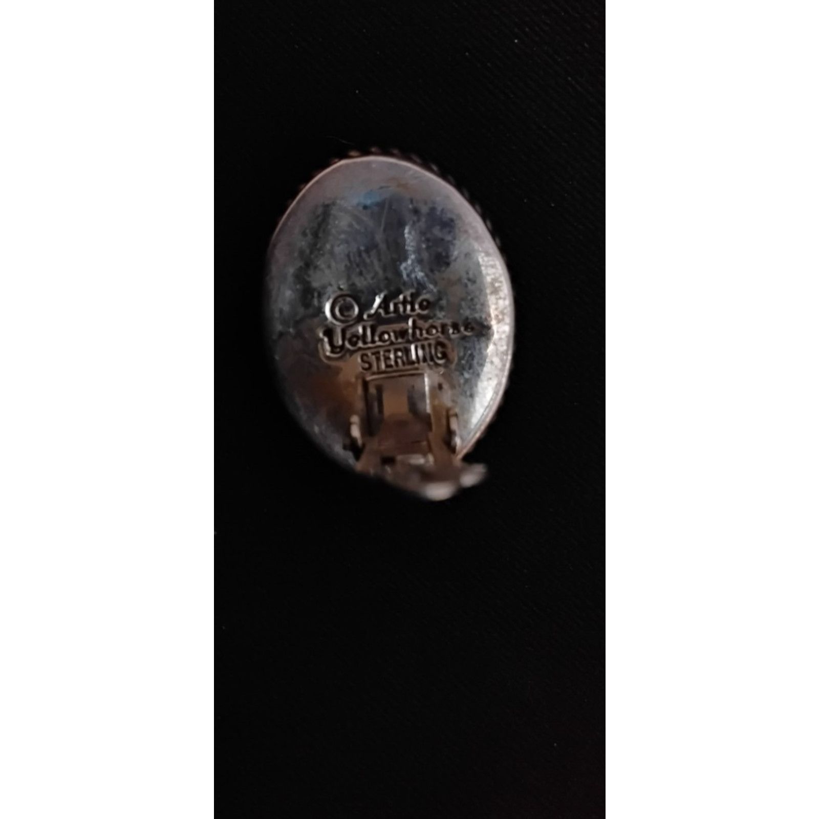Other Artie Yellowhorse Navajo Earrings Clip On Sterling Silver Size ONE SIZE - 3 Thumbnail