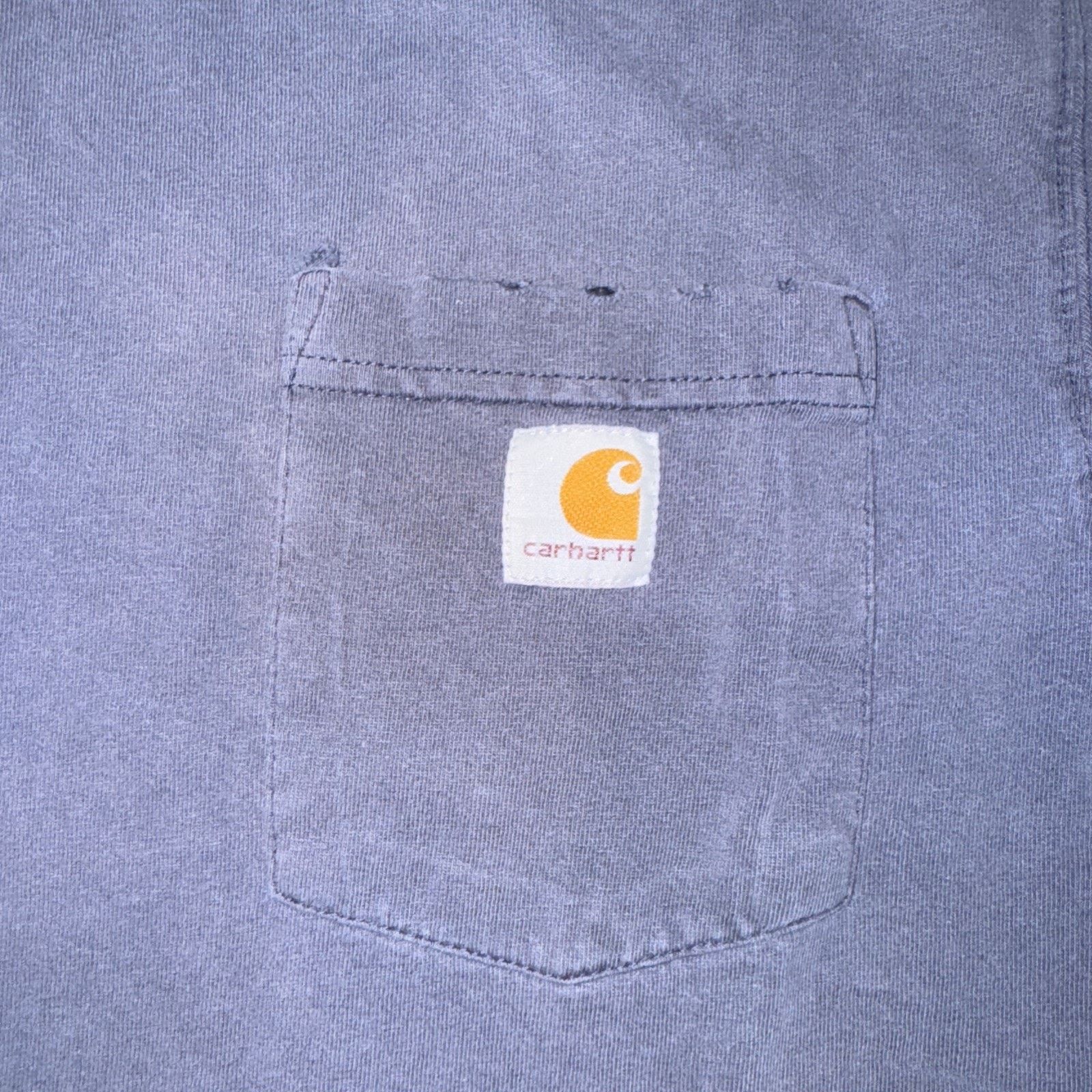 Carhartt × Vintage Carhartt Pocket T-Shirt Blue Small 19x28 Distressed Size US S / EU 44-46 / 1 - 2 Thumbnail