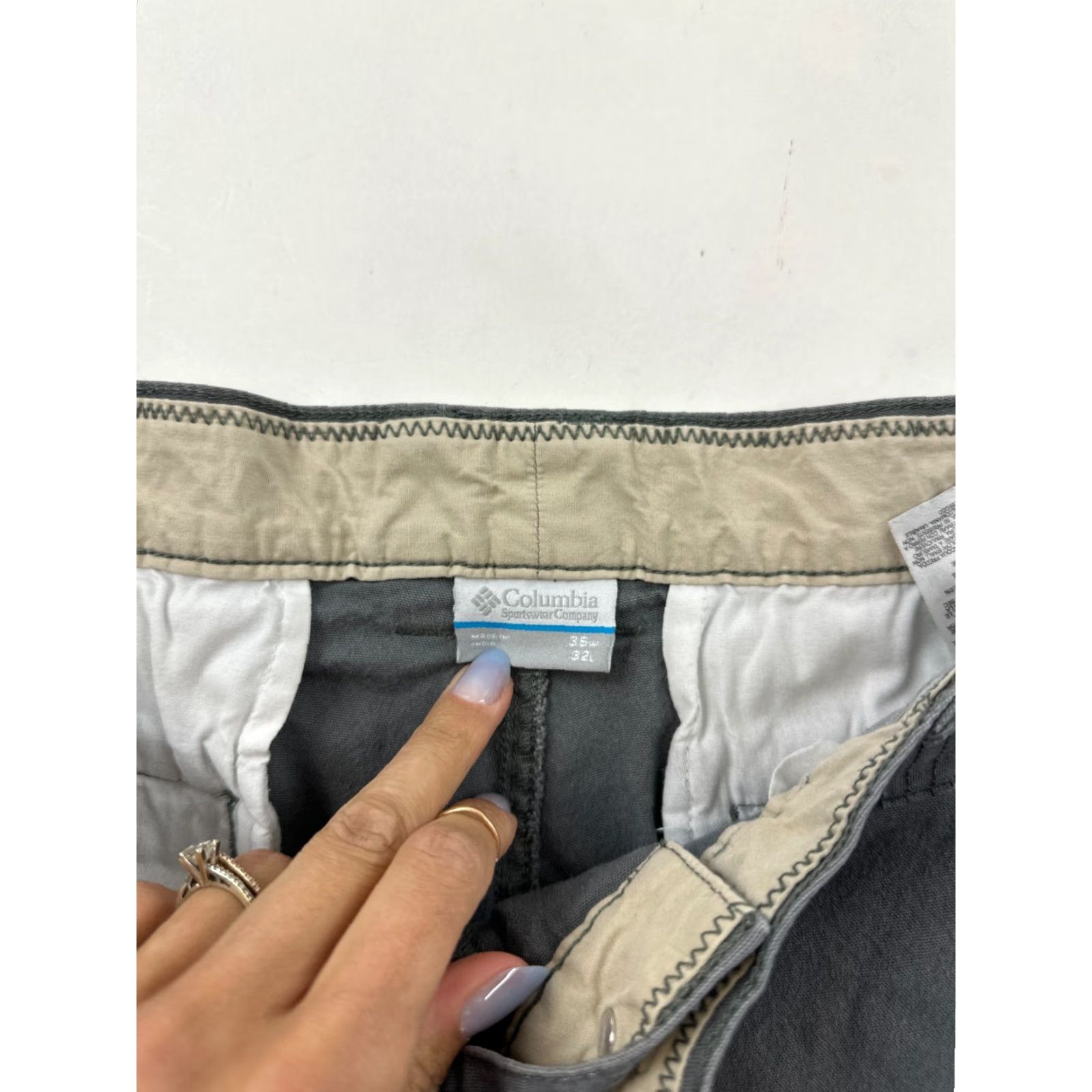 Vintage Columbia Pants Mens 36x32 Gray Regular Fit Chino Slash Pocket Zip Casual Preppy Straight Leg Mid Rise Vintage No Size US 36 / EU 52 - 4 Thumbnail
