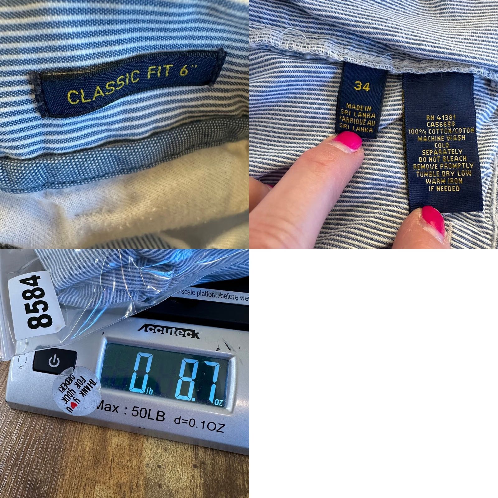 Polo Ralph Lauren Polo Ralph Lauren Shorts Mens 36 Classic Fit 6" Seersucker Striped Blue White Polo Ralph Lauren Shorts Mens 36 Seersucker Striped Blue White Size US M / EU 48-50 / 2 - 8 Thumbnail