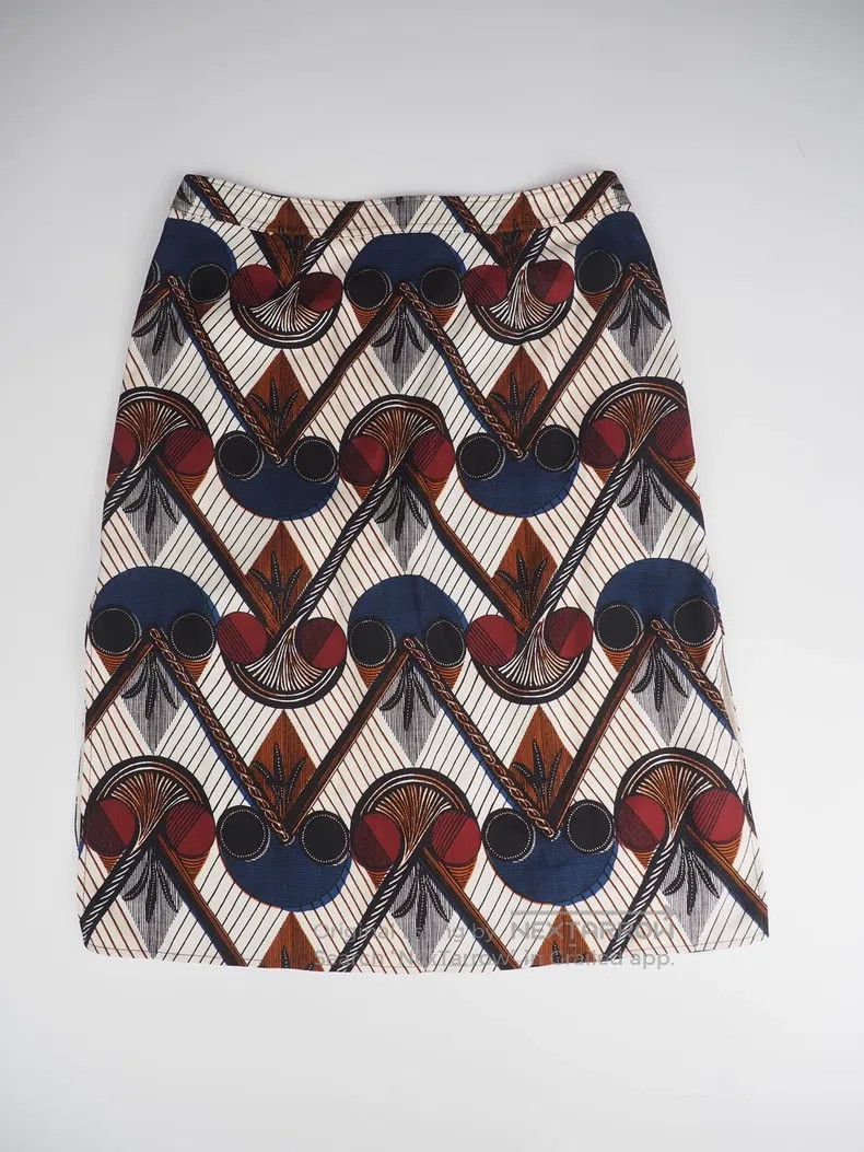 Hermes Hermes Vintage printed silk midi skirt Size 24" / US 00 / IT 34 - 2 Thumbnail