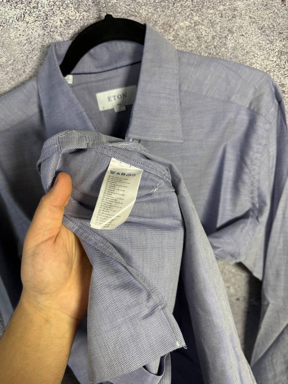 Eton Eton York Slim Formal Shirt Men's Large Button Up Cutaway Size US L / EU 52-54 / 3 - 11 Thumbnail