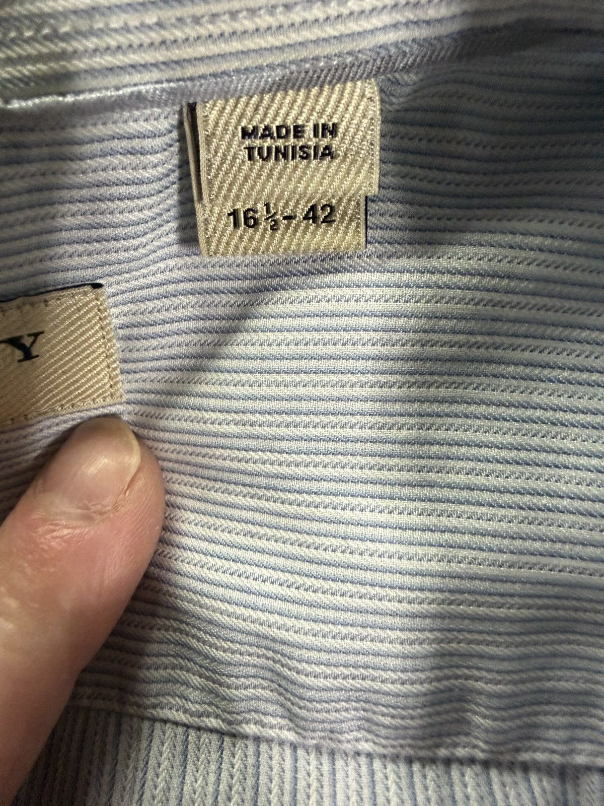 Burberry Burberry Striped Oxford Button Down Dress Shirt Size 16 1/2 Size US L / EU 52-54 / 3 - 7 Thumbnail