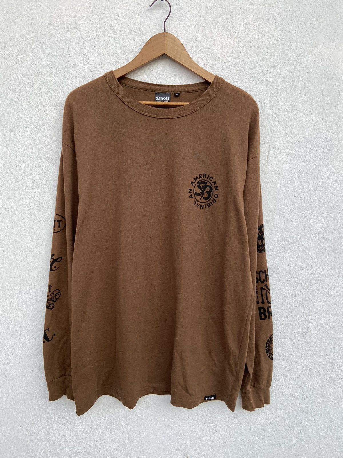 Schott 🔥 Schott NYC t shirt long sleeve sun faded Size US XL / EU 56 / 4 - 6 Thumbnail