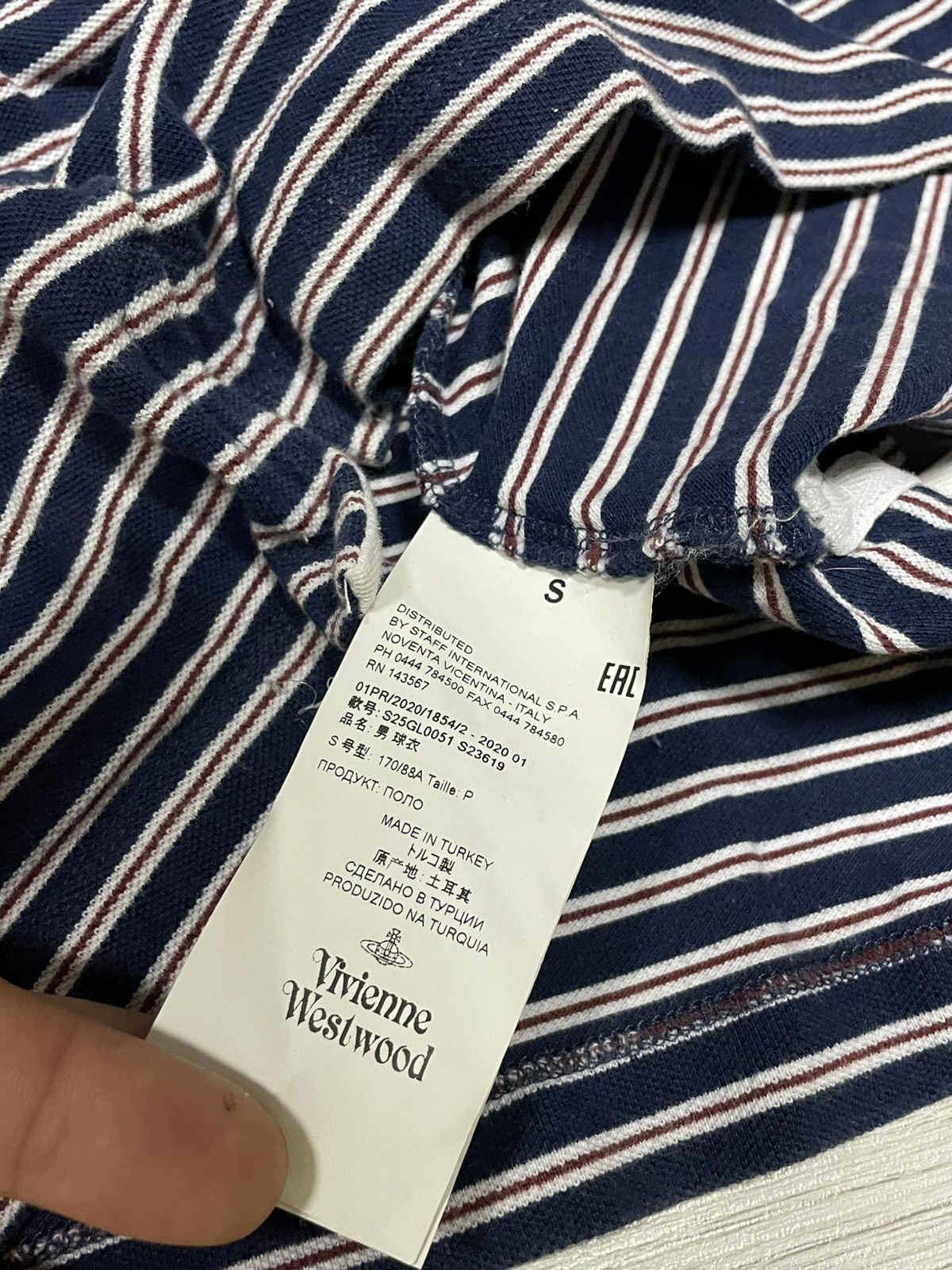 Vivienne Westwood Vivienne Westwood striped sailors tee shirt buttons orb eb0 Size US S / EU 44-46 / 1 - 5 Thumbnail