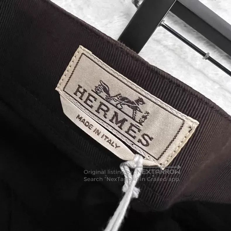 Hermes Hermes Dark Brown Straight Leg Trousers Size US 28 / EU 44 - 3 Thumbnail