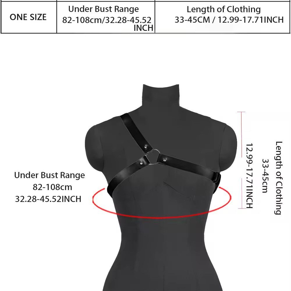 Leather Chest Harness Belt Size ONE SIZE - 5 Thumbnail