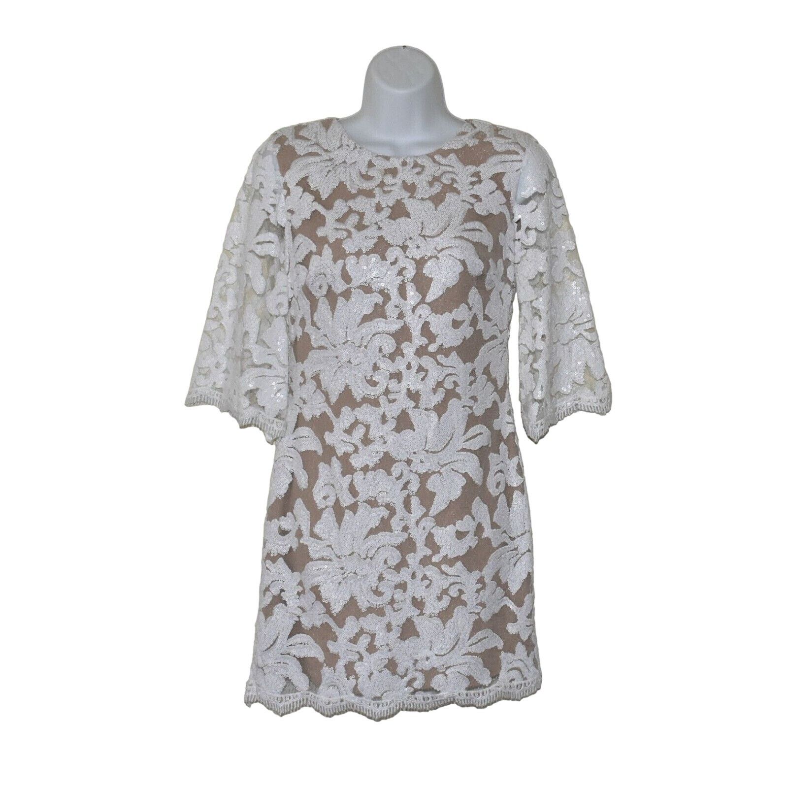 Dress the Population DRESS THE POPULATION Sequin Embroidery Bridal Dress Sz XS Size XS / US 0-2 / IT 36-38 - 1 Thumbnail
