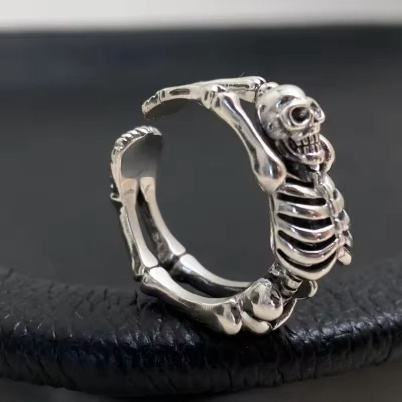 Jewelry × Sterling Silver Resizable Sterling Silver Personality Big Ring Size ONE SIZE - 4 Thumbnail