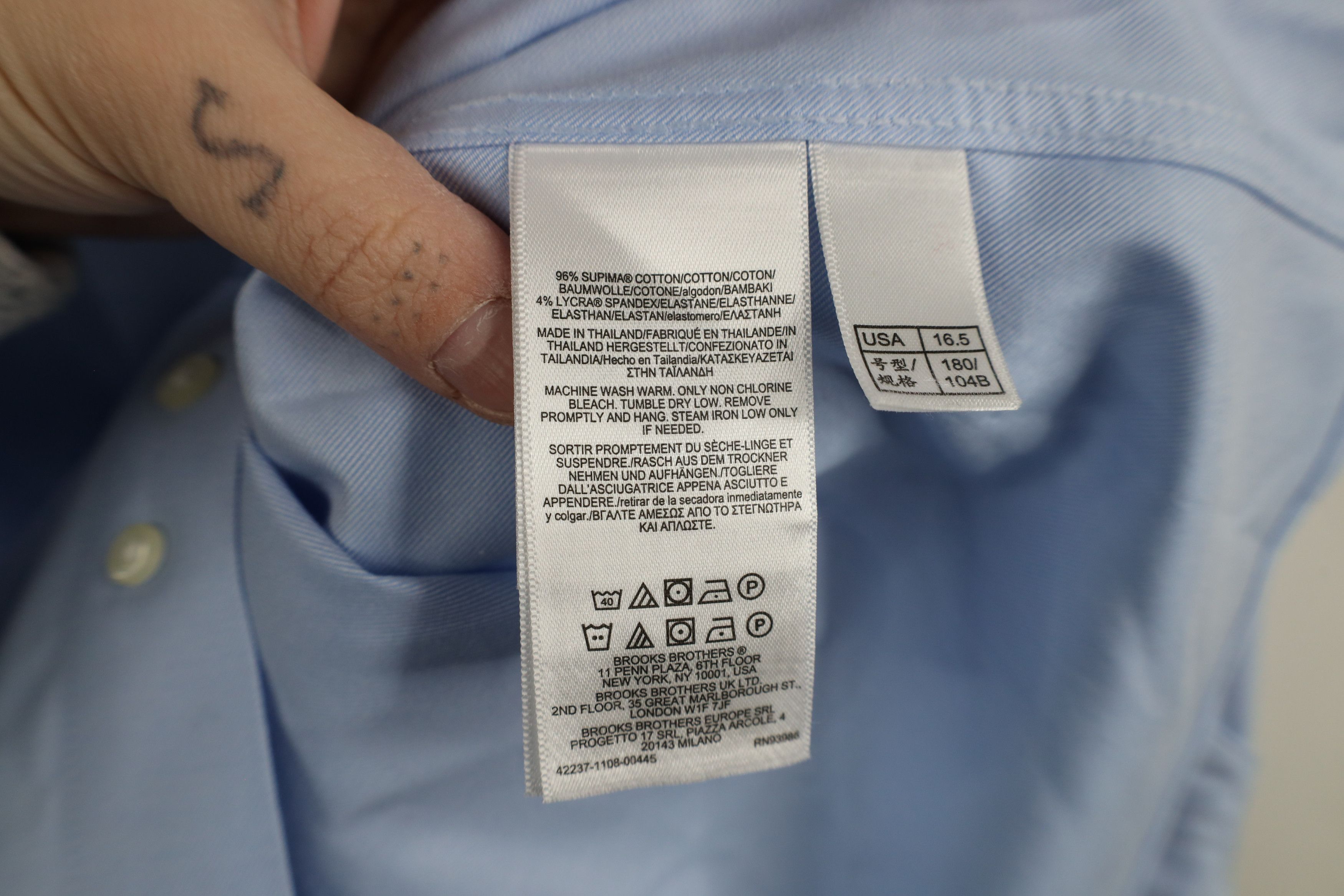 Brooks Brothers × Vintage Vintage 90s Brooks Brothers Button Down Shirt OCBD Blue Size US M / EU 48-50 / 2 - 7 Thumbnail