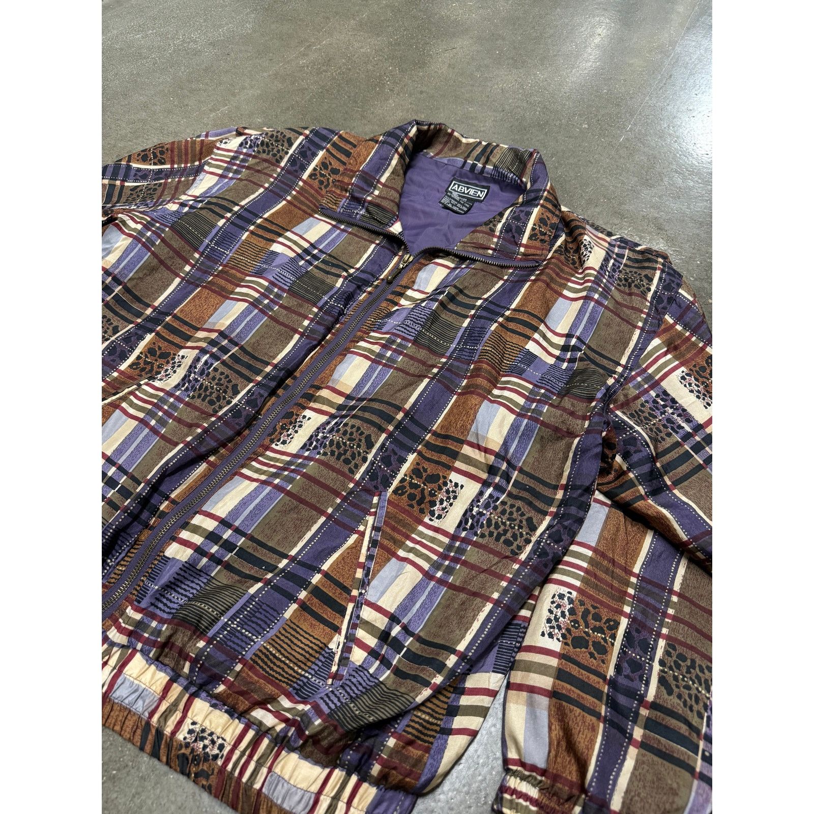 Vintage Vintage Y2K Abvien Plaid Nylon Jacket Size US L / EU 52-54 / 3 - 2 Thumbnail