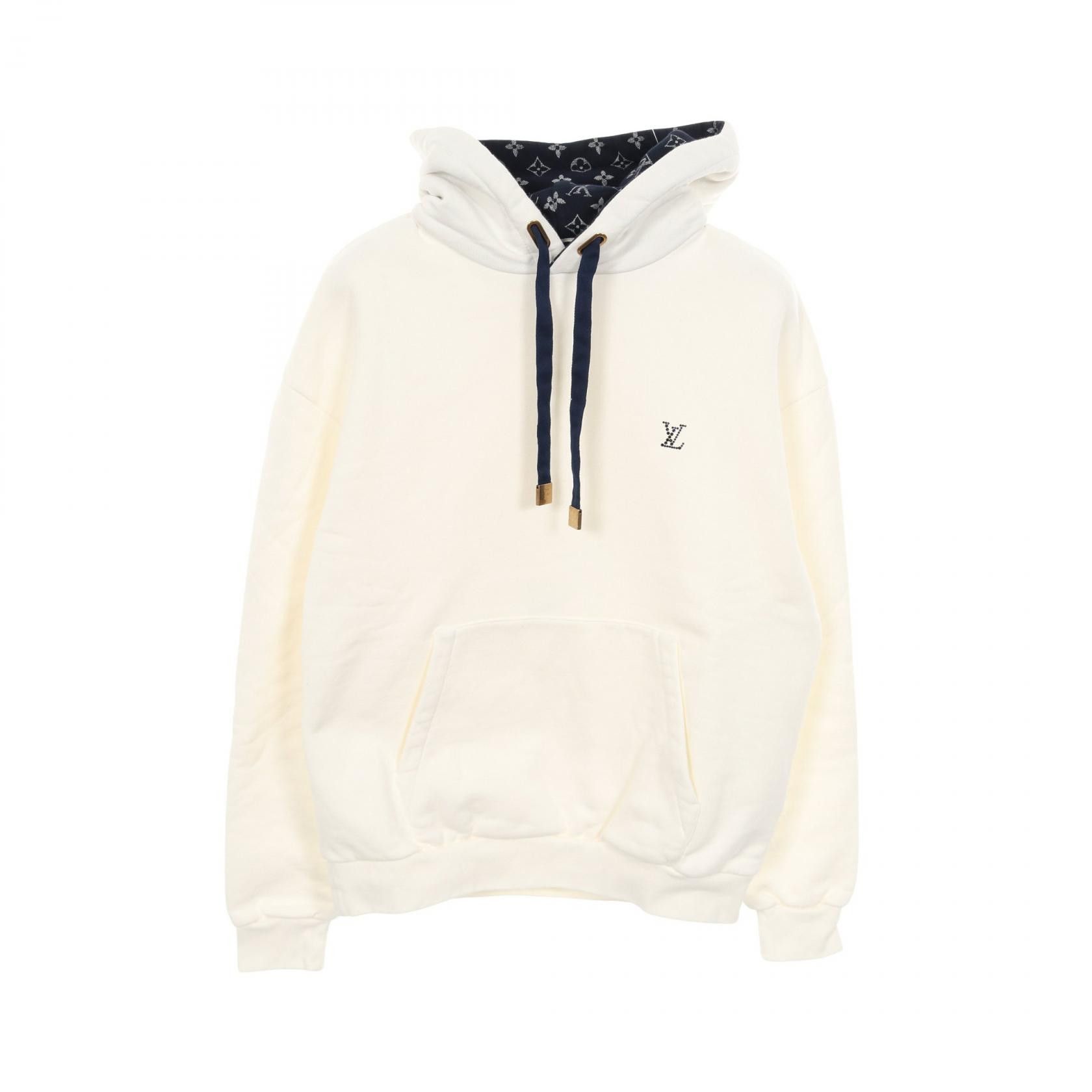 Louis Vuitton Louis Vuitton Louis Vuitton LV Rhinestone Logo Monogram Lining Cotton Hoodie Textile Sweatshirts & Hoodies DUTY FREE for USA Size ONE SIZE - 1 Thumbnail