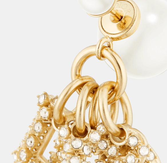 Dior o1w1db10424 Size: OS Dior Tribales Earrings in White/Gold Size ONE SIZE - 4 Thumbnail