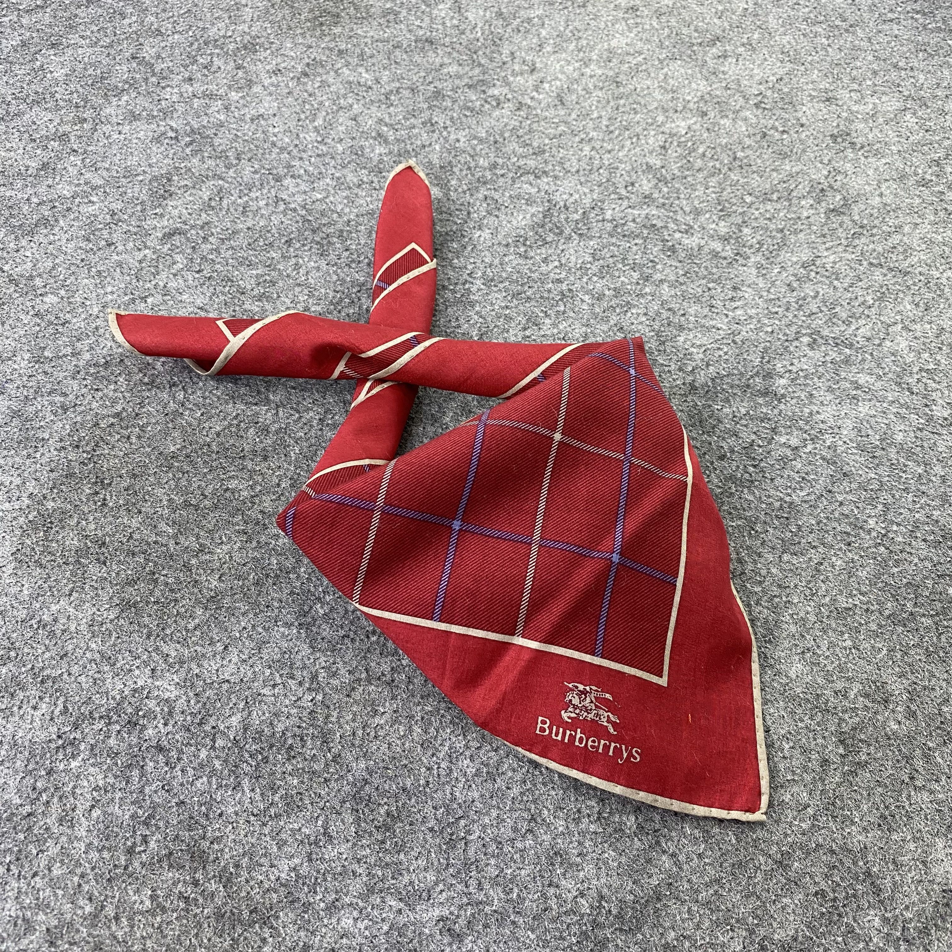Burberry × Vintage Burberry Handkerchief / Bandana / Neckerchief-B1012 Size ONE SIZE - 1 Thumbnail