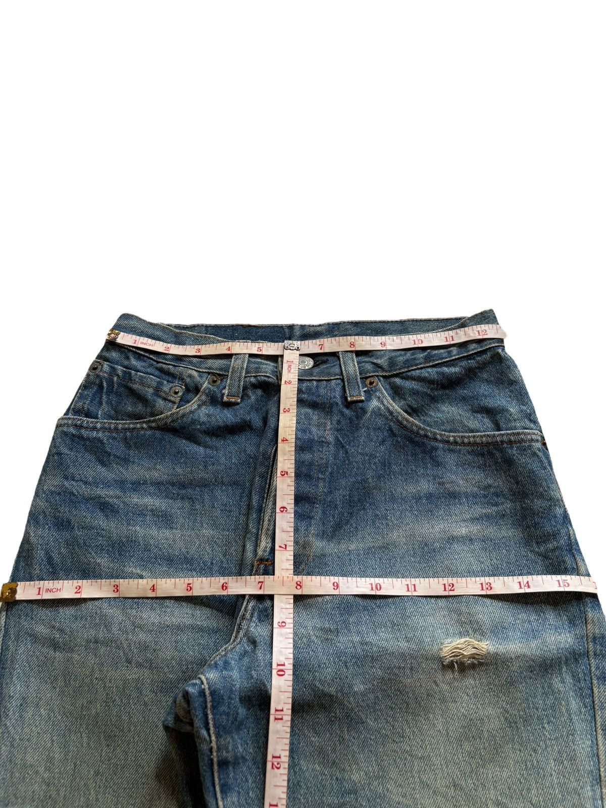 Levi's × Levi's Vintage Clothing Vintage 70s Levis 501 Mud Wash Distressed Jean Shorts Size US 26 / EU 42 - 11 Thumbnail