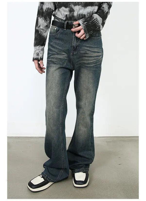Japanese Brand Japanese retro distressed all-match casual flared jeans Size US 32 / EU 48 - 3 Thumbnail