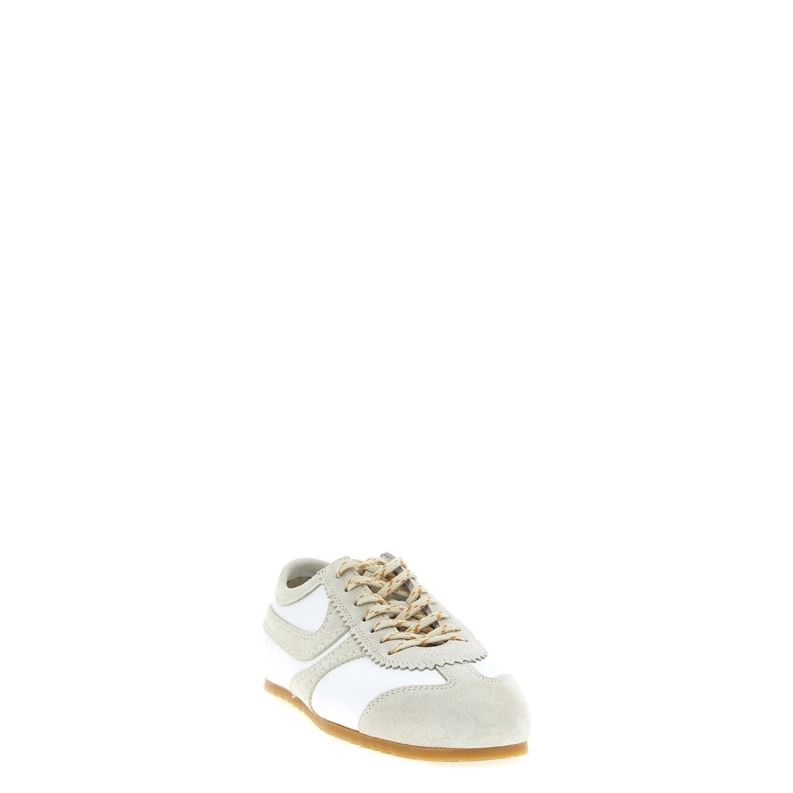 DRIES VAN NOTEN Women's White Suede Sneakers New And Authent