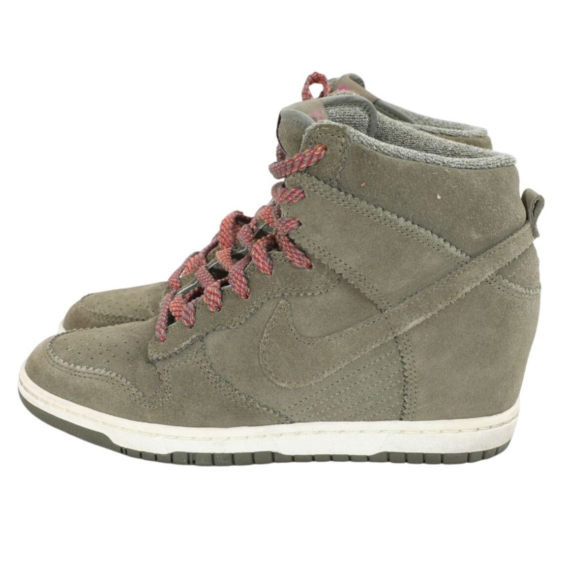 Nike Nike Dunk Sky Hi Medium Olive Green Suede Sneakers Wedge Hee Size US 8 / IT 38 - 8 Thumbnail