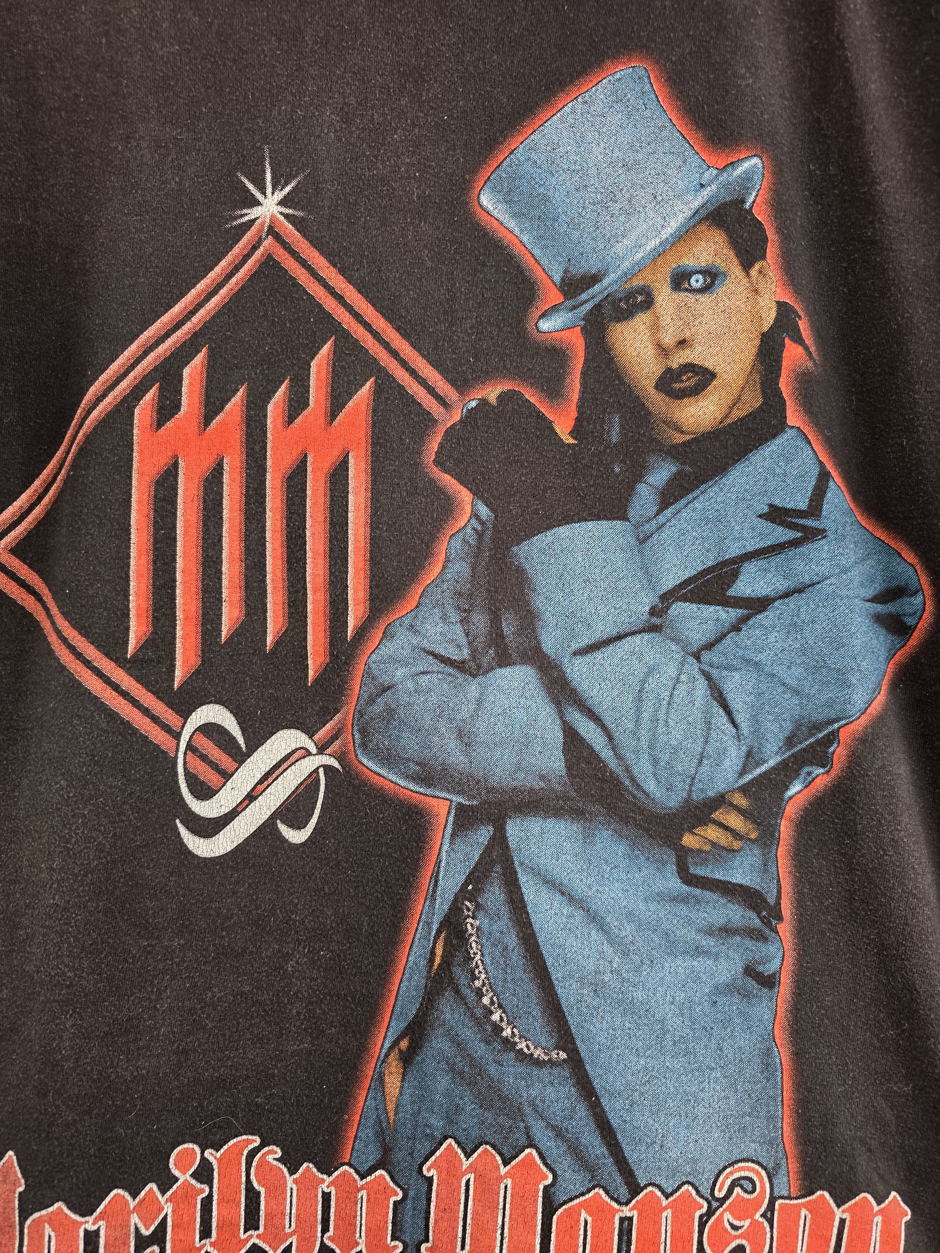 Marilyn Manson 2000 Marilyn Manson Vintage T shirt L 22" 26" Size US L / EU 52-54 / 3 - 3 Thumbnail