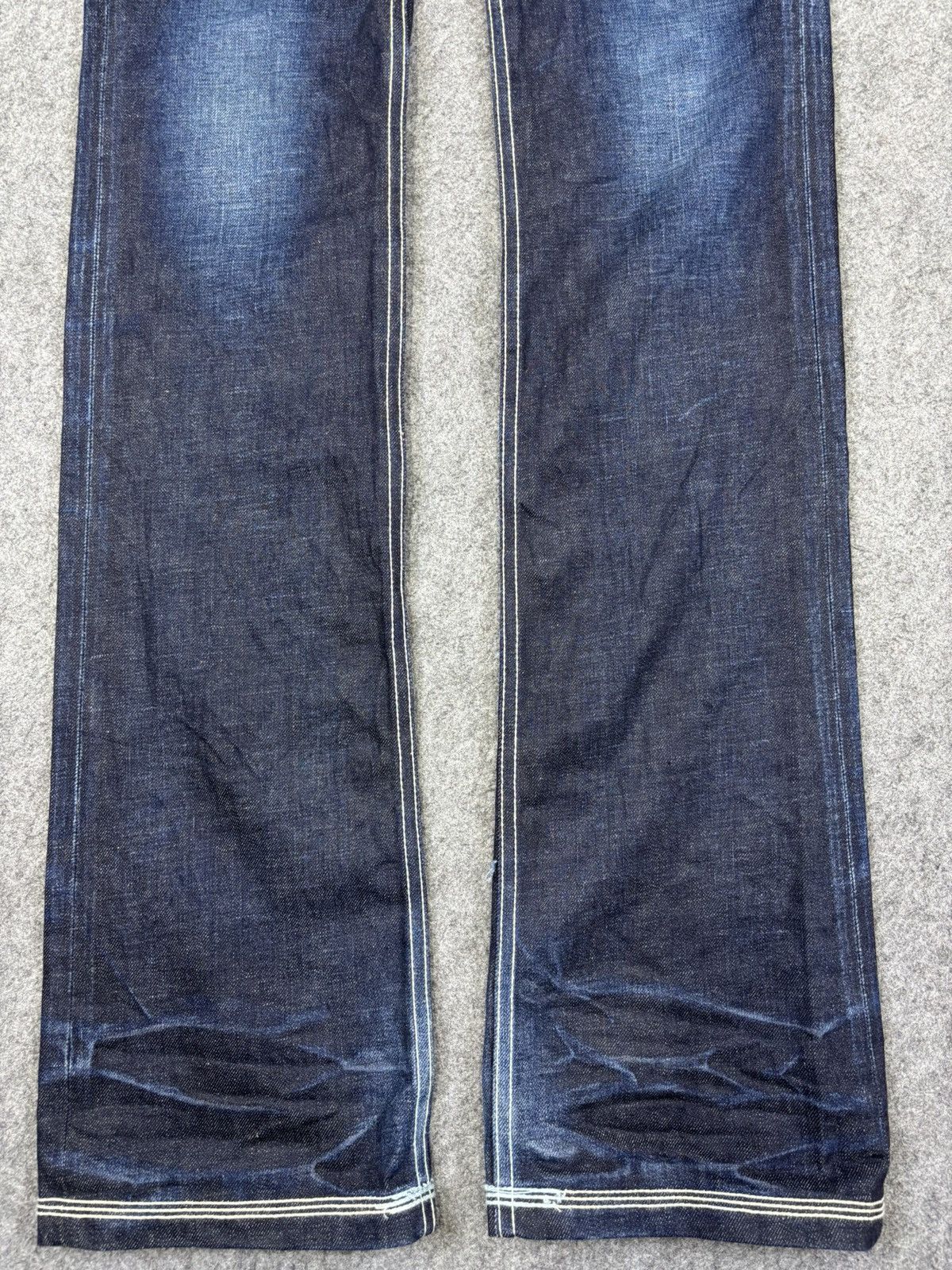 Japanese Brand 💥Flare💥Insane Style Of The Niege Raw Fades Denim K19 Size US 32 / EU 48 - 4 Thumbnail